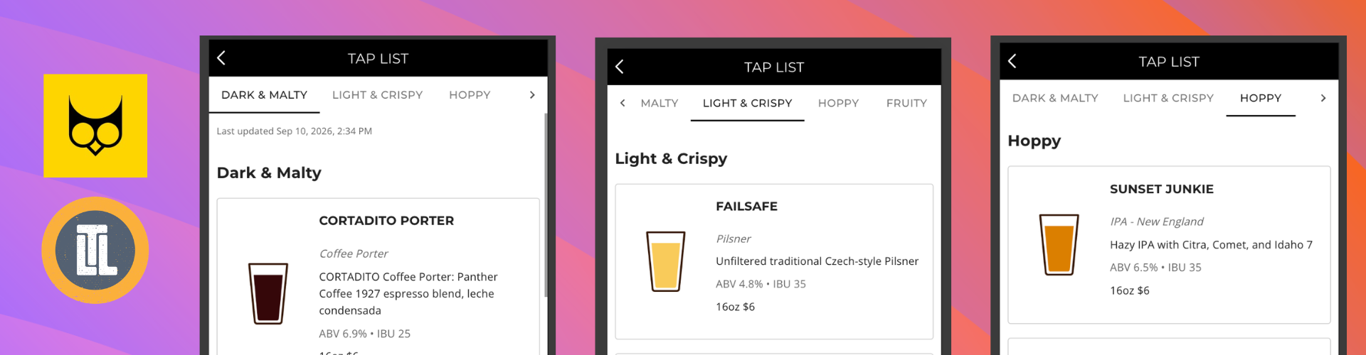 Bring Your Live Tap List Directly Into Your TapWyse Mobile App