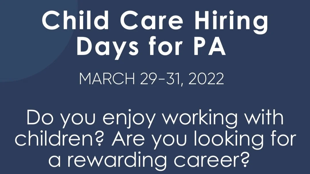 Child Care Hiring Days - March 29-31, 2022