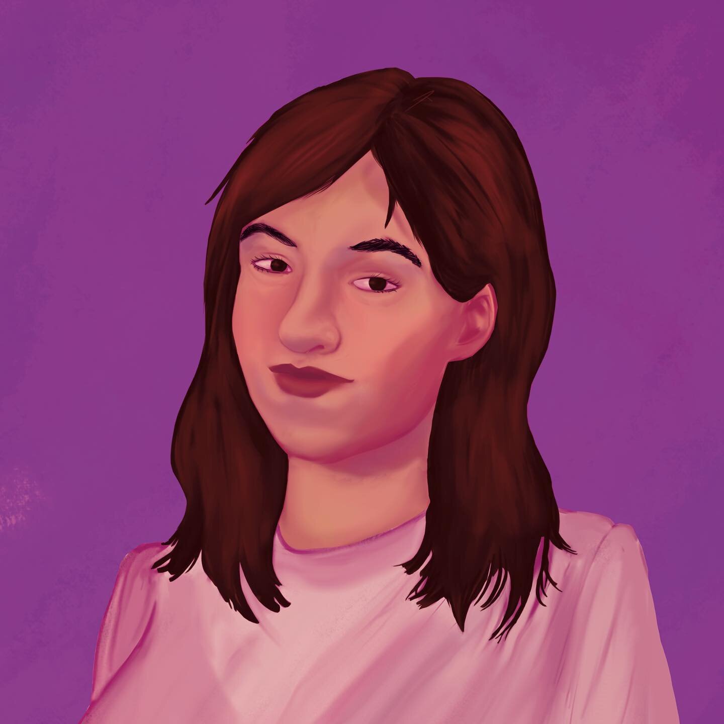 New profile picture ✨ 

I&rsquo;m changing from the Yumi painting to a self portrait! I hope you like it 💜 

I felt like the red really stood out too much compared to the other purple paintings I have. 

This is definitely a new chapter in my art wi