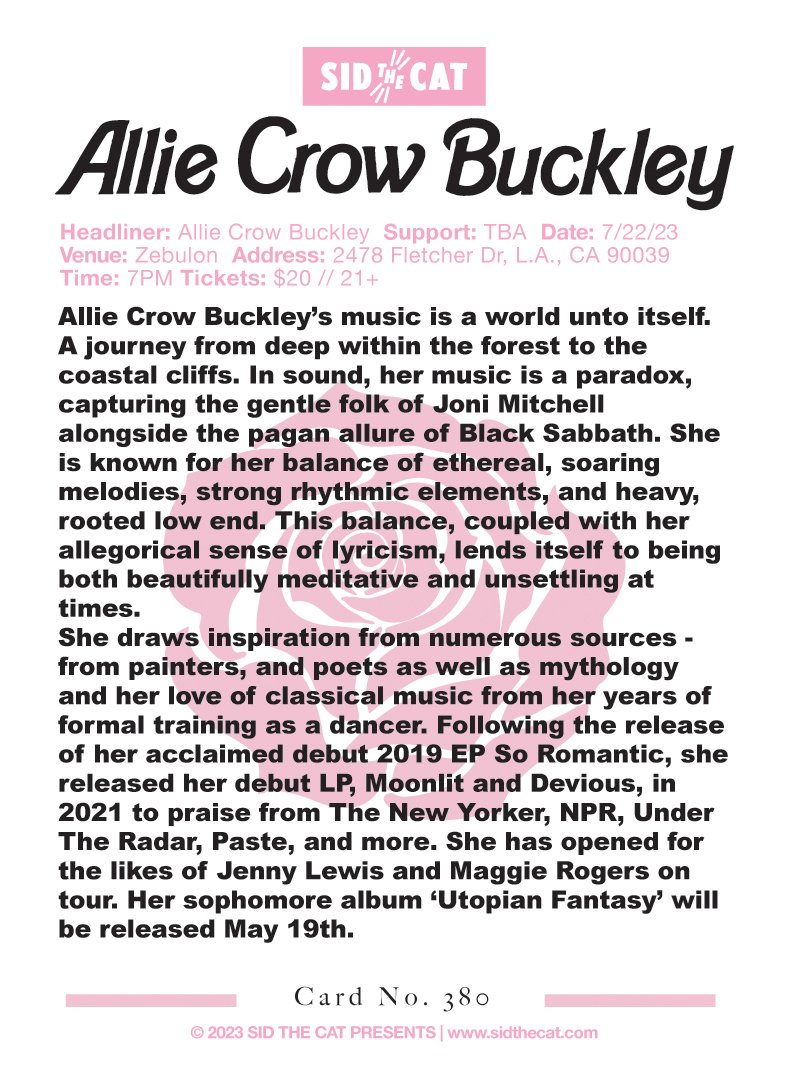 380 Allie Crow Buckley back