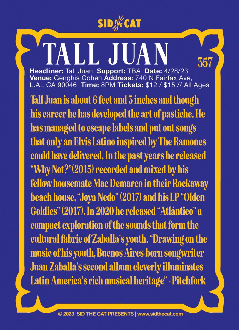 357 Tall Juan Back