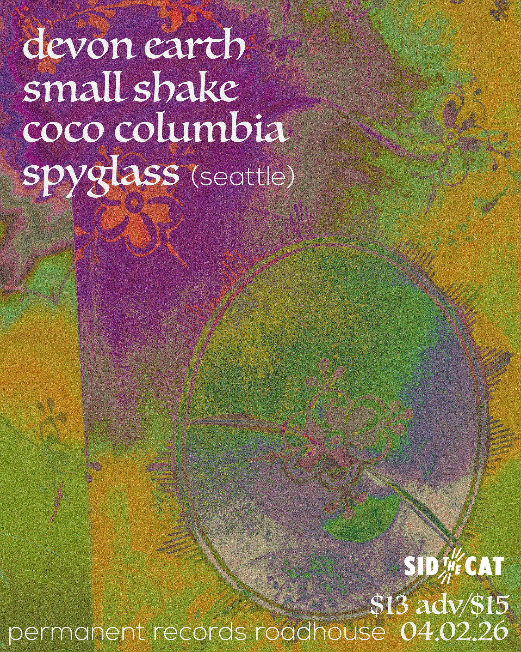 DEVON EARTH, SMALL SHAKE, SPYGLASS, COCO COLUMBIA