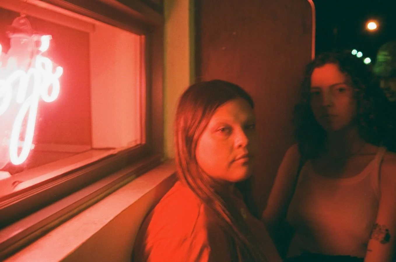 Have you guys ever taken a picture under the neon sign illuminating the smoking section of baby’s all right? Well you could tomorrow night if you come to the show! Baby Dance III: Return of The Pink Baby , yeah party starts at 10 see you there.