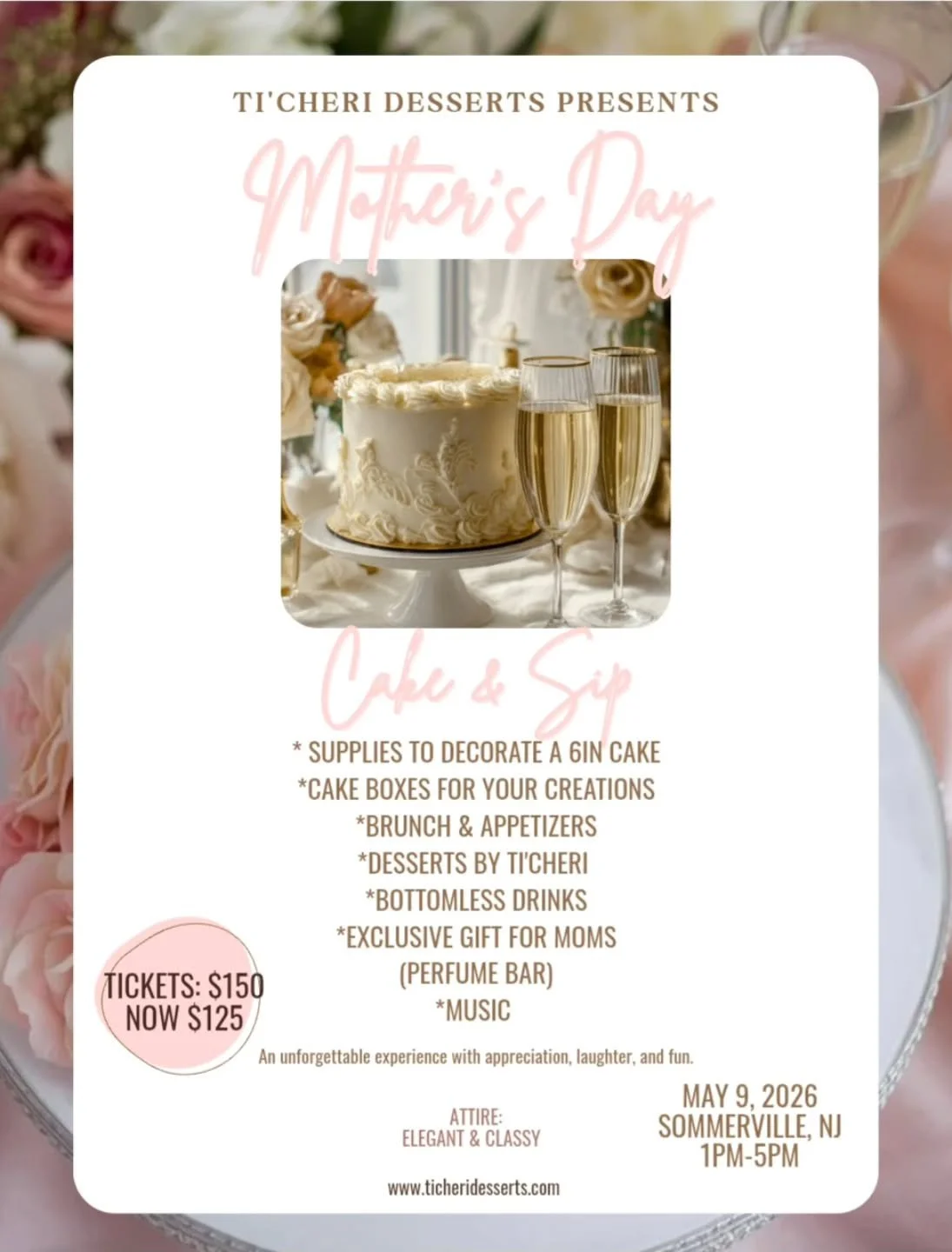 FLASH SALE TODAY! NO CODE NEEDED! LINK IN BIO!

#mothersdayevent #cakeandsip #flashsale⚡️