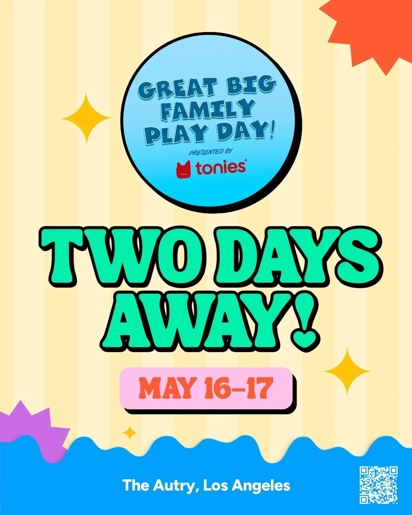 2️⃣ DAYS until @greatbigfamilyplayday presented by @tonies.us takes over Los Angeles! 🎉

Get ready for TWO full days of live music, sports zones, foam parties, character meet &amp; greets, story times, tie dye, bike courses, family lounges, foodie f