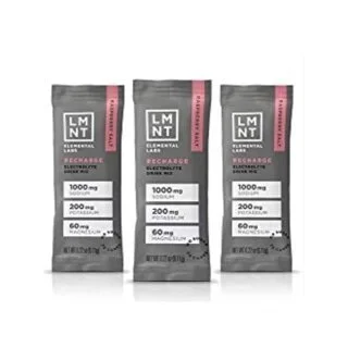 LMNT Raspberry Electrolytes - 1000mg Sodium, 200mg Potassium, 60mg Magnesium, 2g Carbs #AD