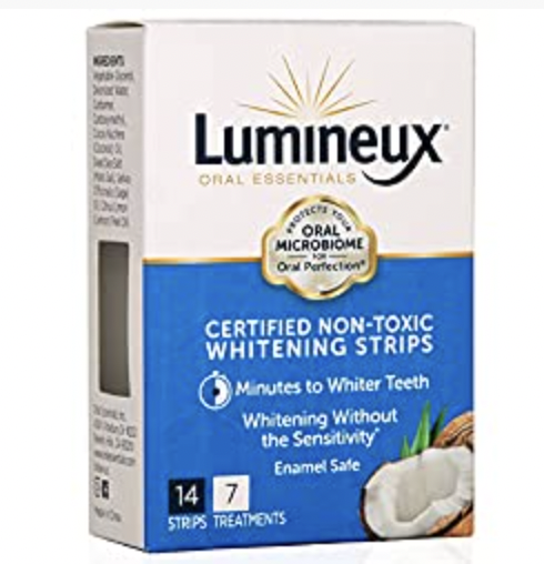 Lumineux Teeth Whitening Strips by Oral Essentials - 7 Treatments Dentist Formulated and Certified Non Toxic - Sensitivity Free - Whiter Teeth in 7 Days - NO Artificial Flavors, Colors, and SLS Free #AD