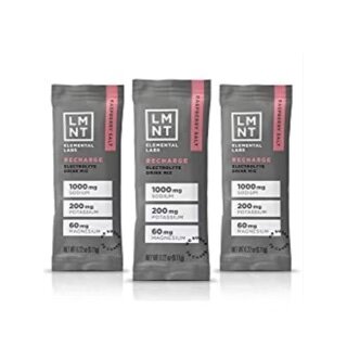 LMNT Raspberry Electrolytes - 1000mg Sodium, 200mg Potassium, 60mg Magnesium, 2g Carbs #AD
