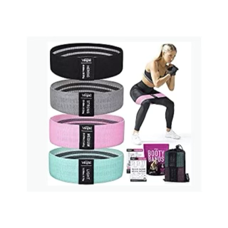 Set of 4 Resistance Bands for Glute, Thigh, Squat #AD