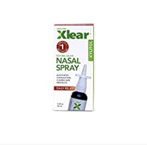 Xlear Nasal Spray with Xylitol, All-Natural Saline Nasal Spray for Sinus Rinse & Sinus Relief 1.5 fl oz (2 Pack) #AD