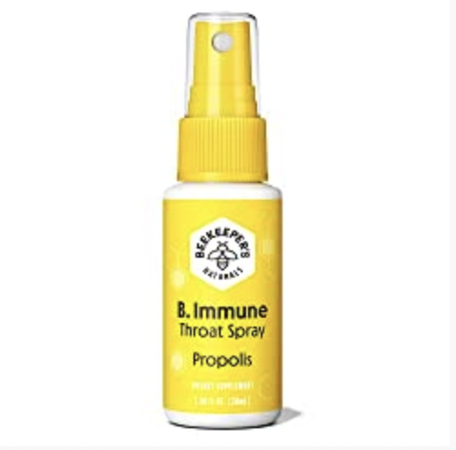 BEEKEEPER'S NATURALS Propolis Throat Spray - 95% Bee Propolis Extract - Natural Immune Support & Sore Throat Relief - Antioxidants, Keto, Paleo, Gluten-Free (1.06 oz) #AD