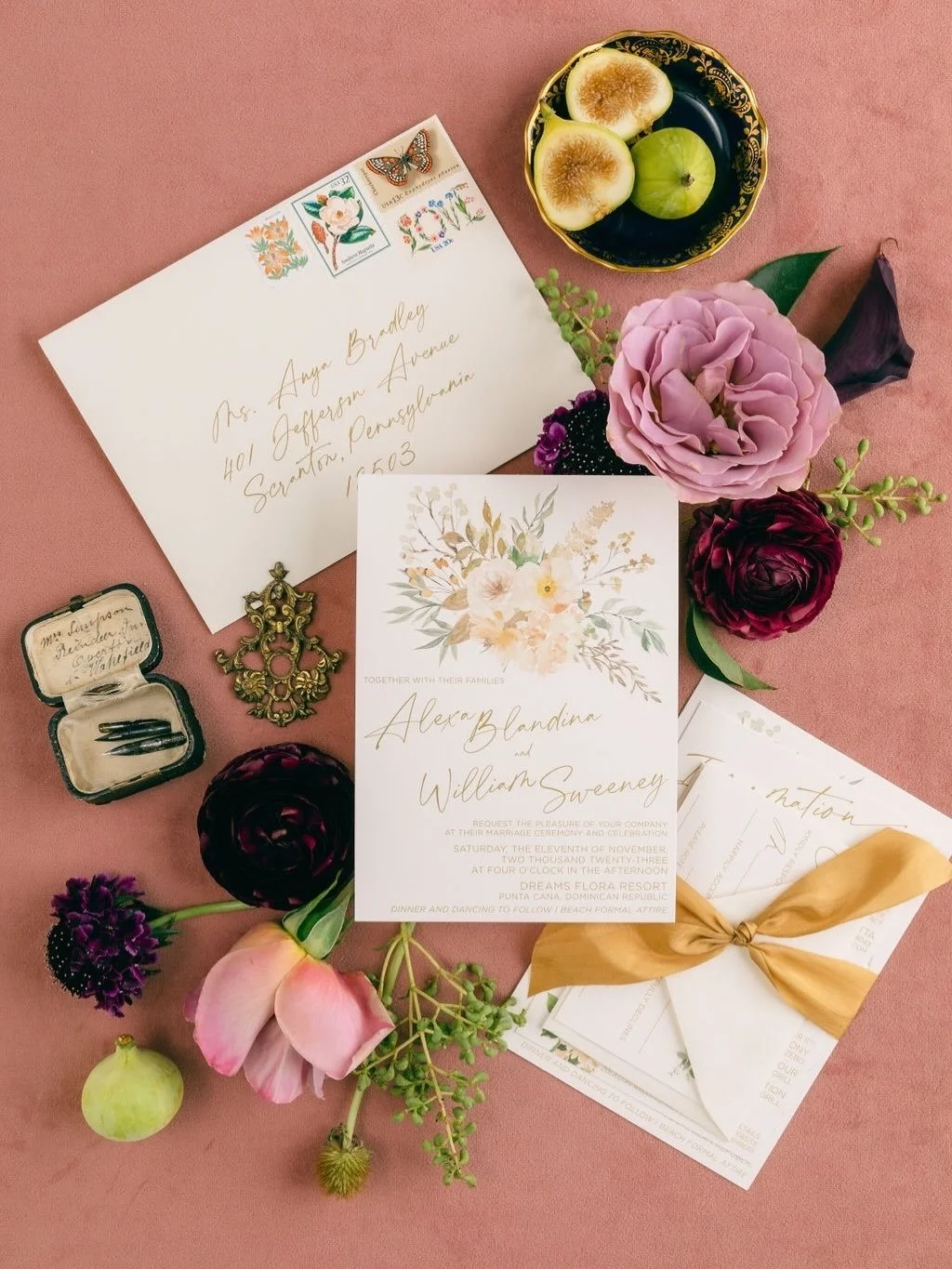 A look through the many iterations the Venezia invitation, a favorite from the semi-custom collection that is always so fun to switch up for each season. While I have a few 2026 weddings taking advantage of all the watercolor florals, it says farewel