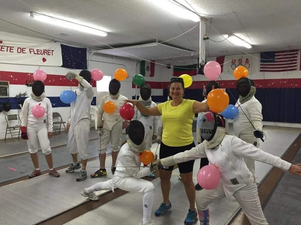 Getting ready to pop some balloons on Bastille Day!