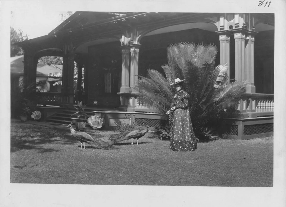 Kaiulani_feeding_peacocks_at_Ainahau_(PP-96-8-007).jpg