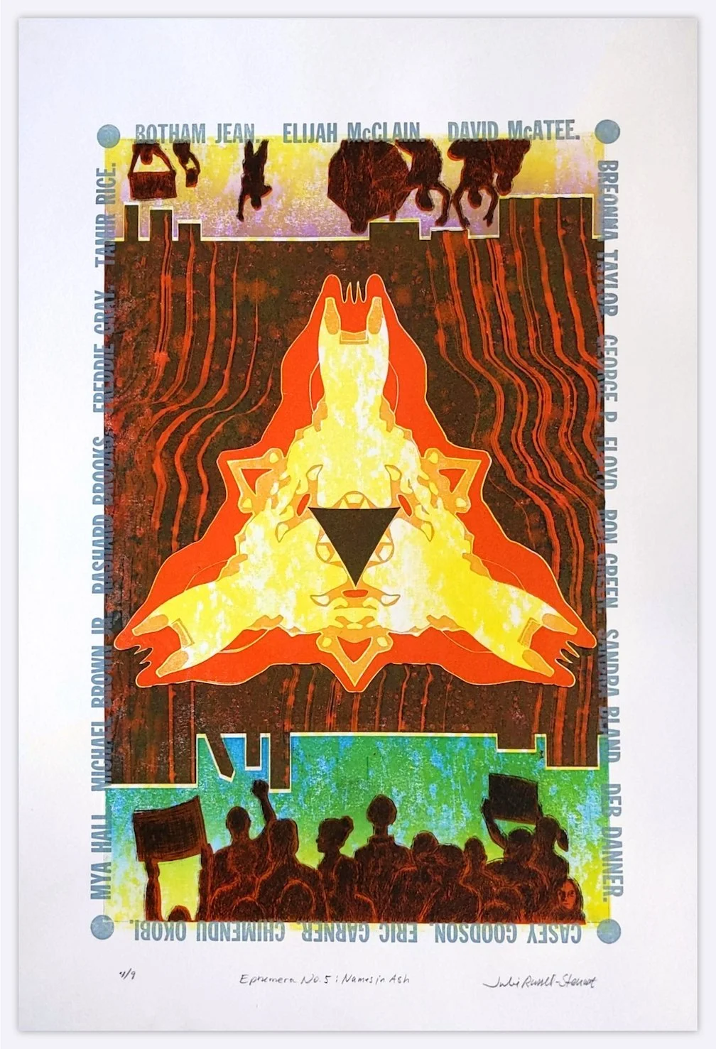 "Names in Ash:: Ephemera No. 5"
Julie Russell-Steuart
Printmaking w/multiple techniques