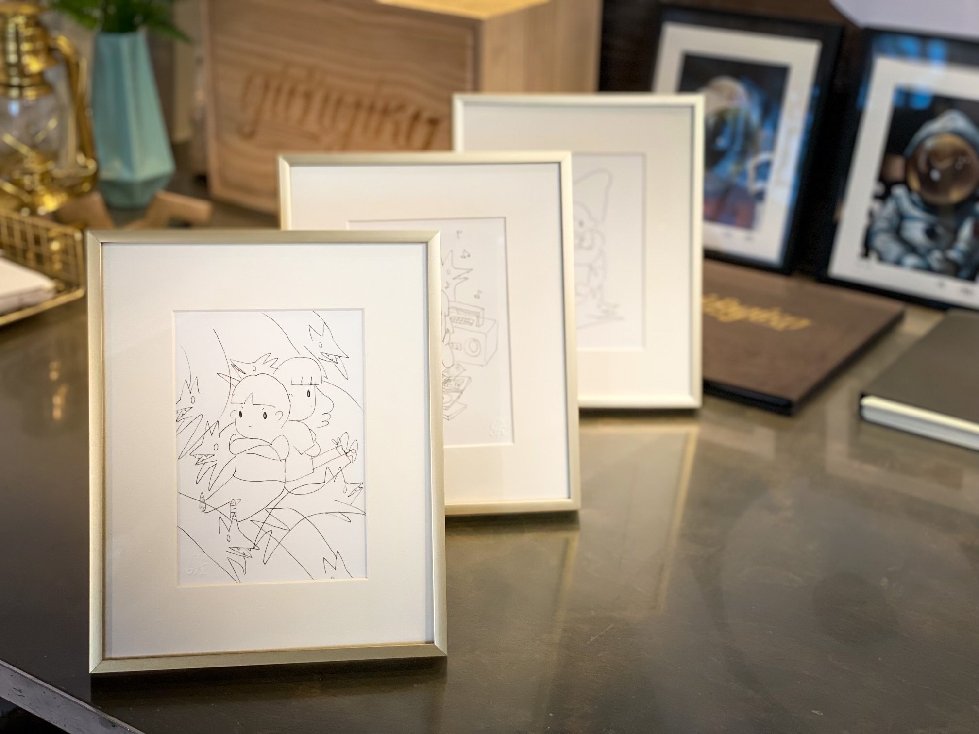 Wonder & Friends - framed drawings.JPG