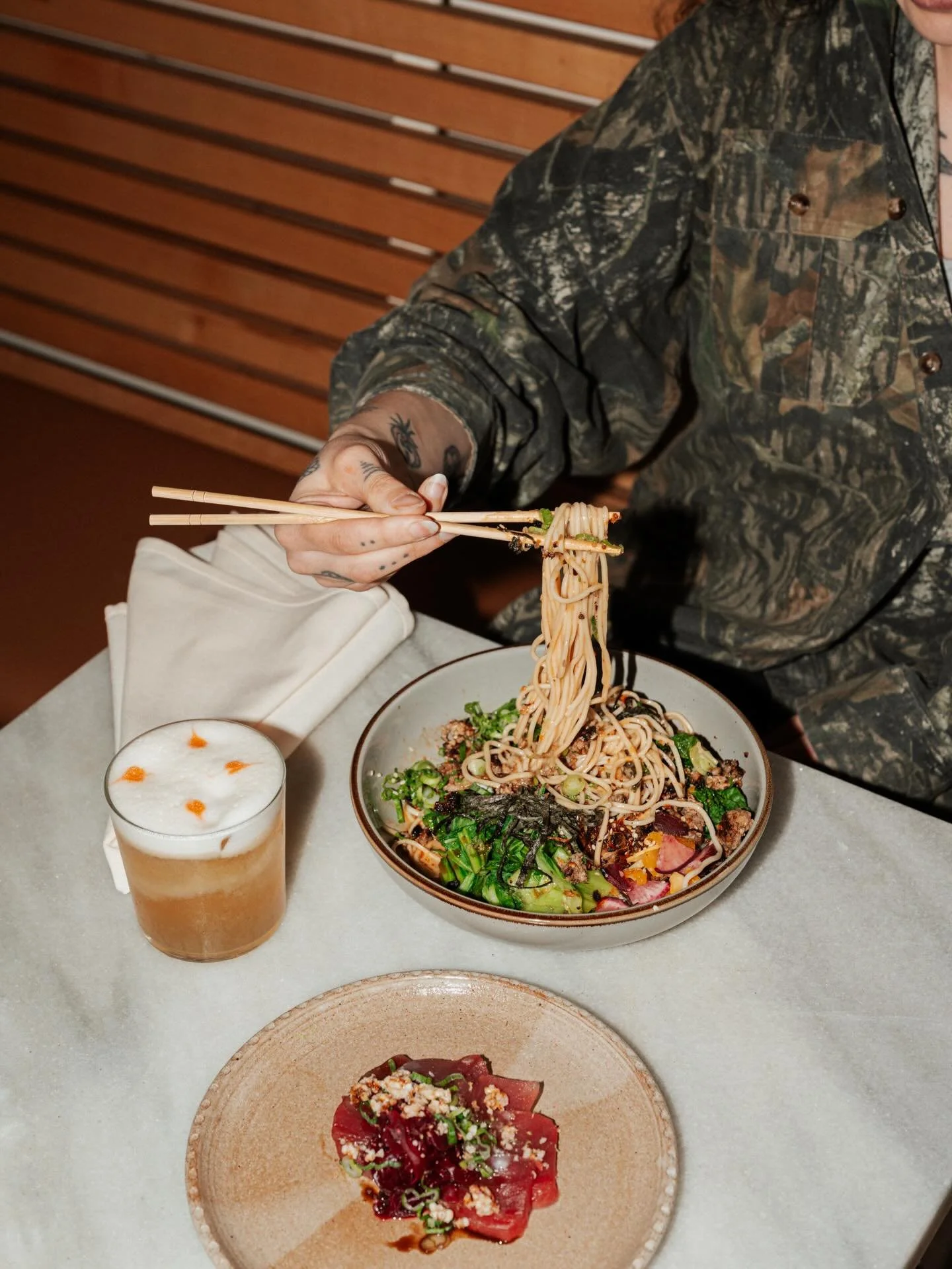 Noodle Nite, anyone? 🍜⭐️ Thursdays in April are our new favorite night, but it's a good idea to grab dinner with us anyyy day of the week🤞🏻

Stop by Thursday nights for special noodle dishes + accompanying drinks! 🍶 Stop by ANY night for deliciou