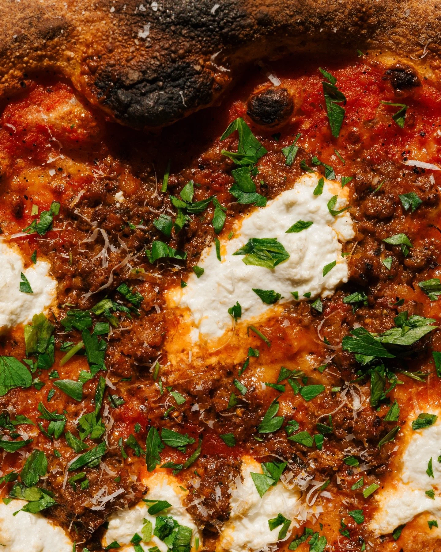 yeah, we're always pizza posting ⭐️ but when you look this good, why hide it?

up close + personal with our beef ragu pie 🍕 koji tomato sauce (as per usual), grass-fed beef bolognese &amp; a little help from some creamy ricotta + mozzarella

looks a