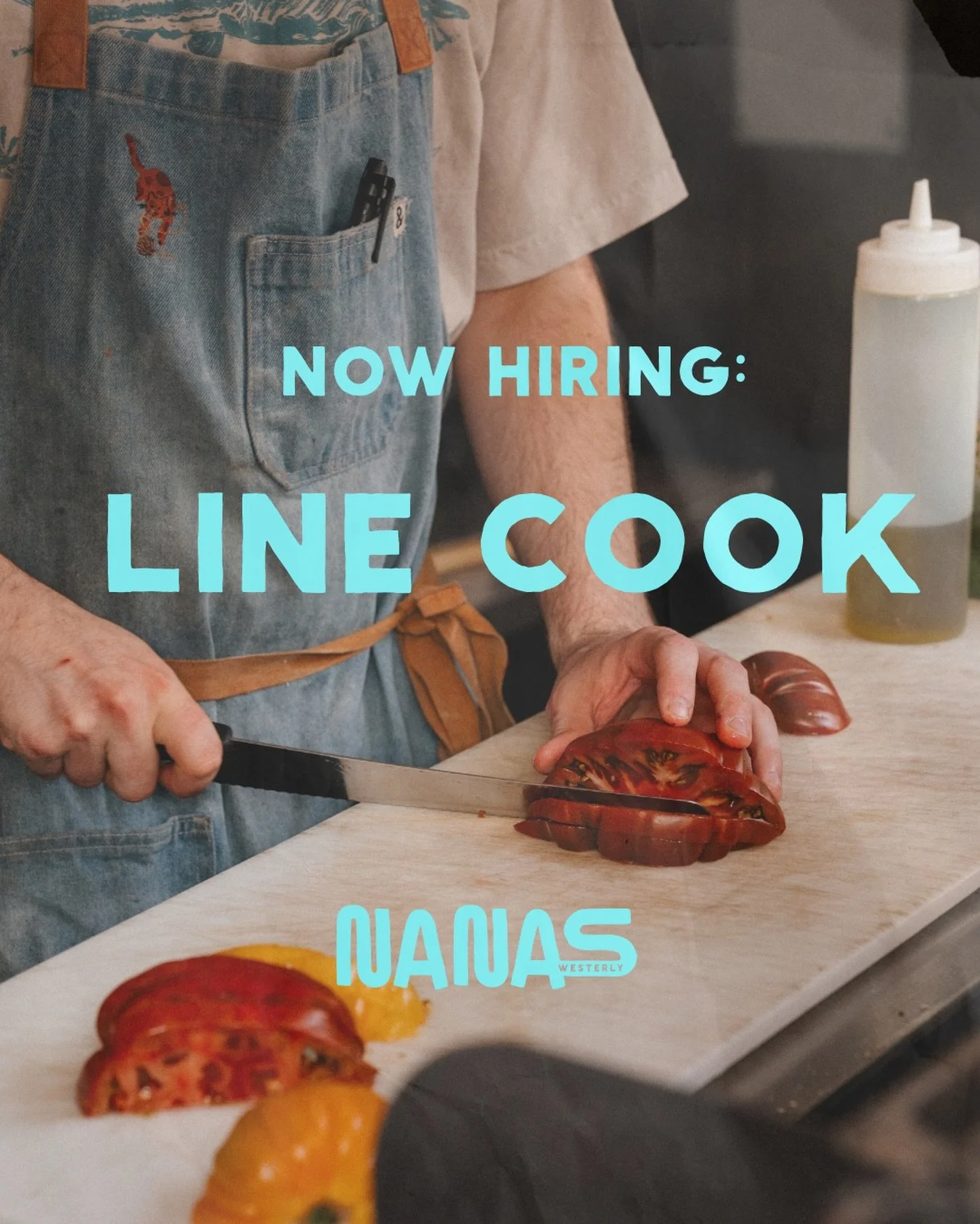 we're looking to add a part time line cook to our team! 🧑&zwj;🍳🍕 

want to spend some time making yummy food + learning with some wonderful chefs? send resumes or CVs to justin@nanasri.com