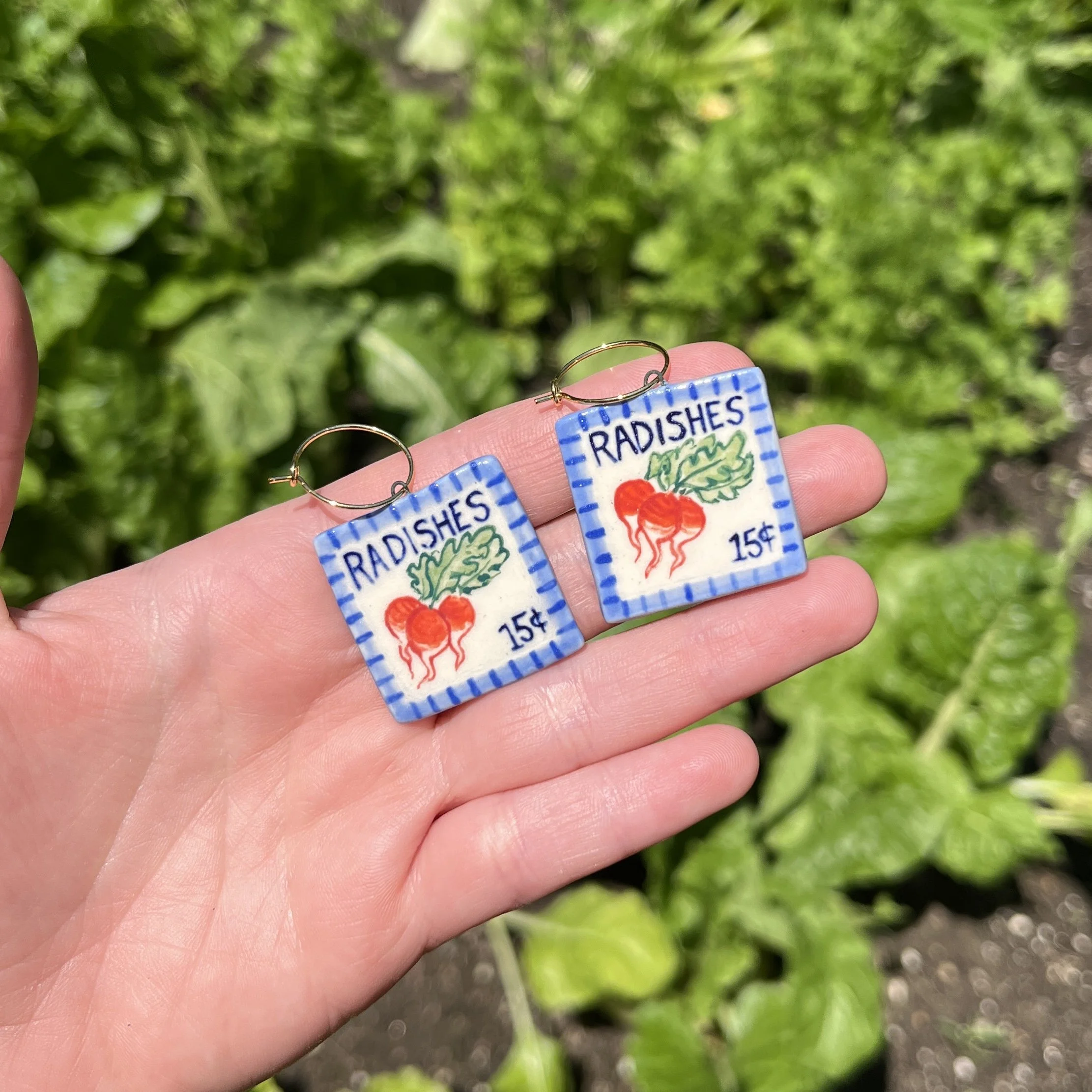 Radish seeds earrings