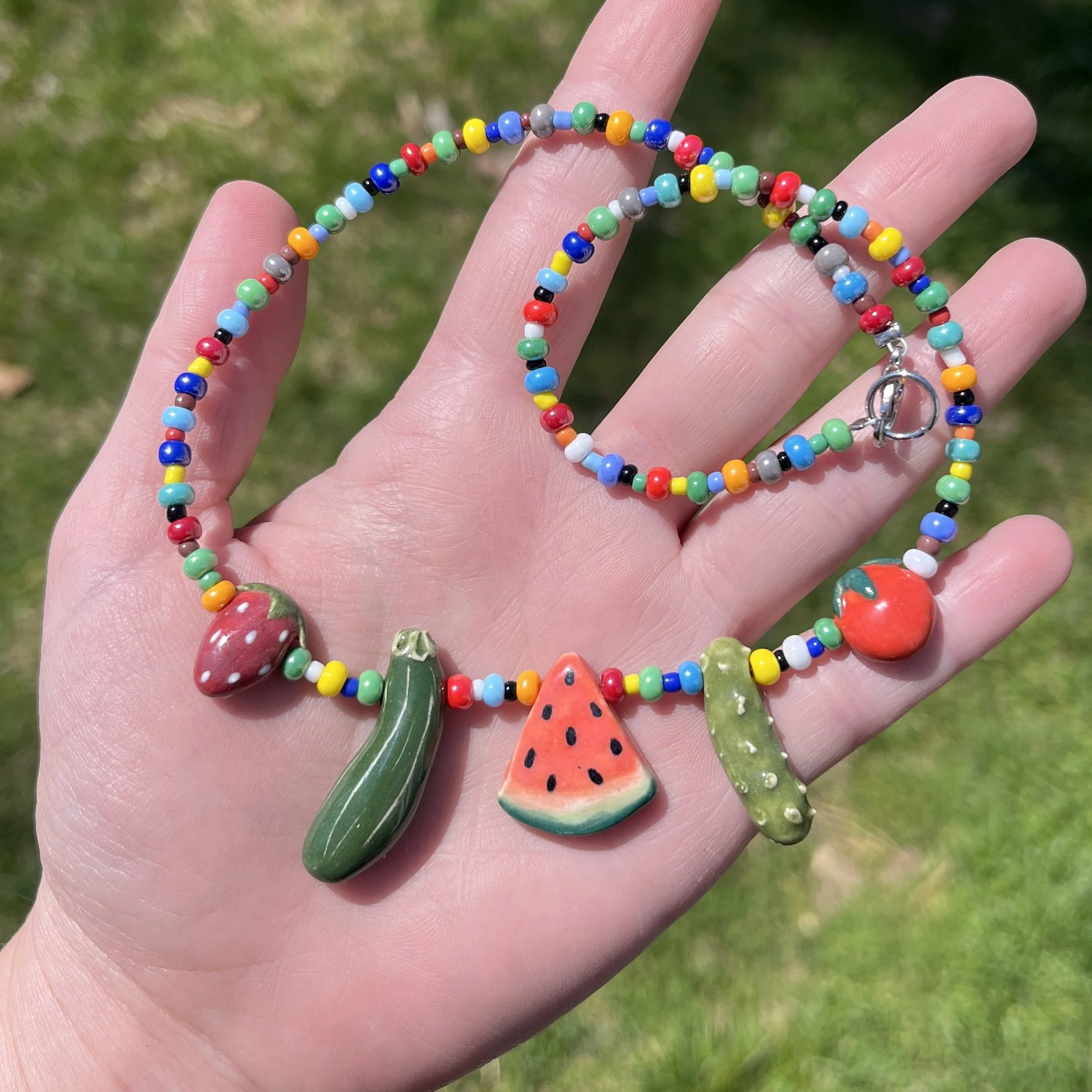 Chunky vegetable necklace