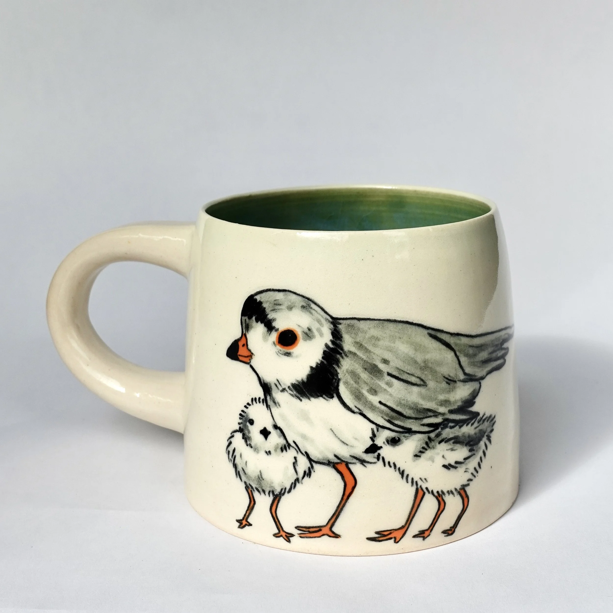 Piping plover mug teal
