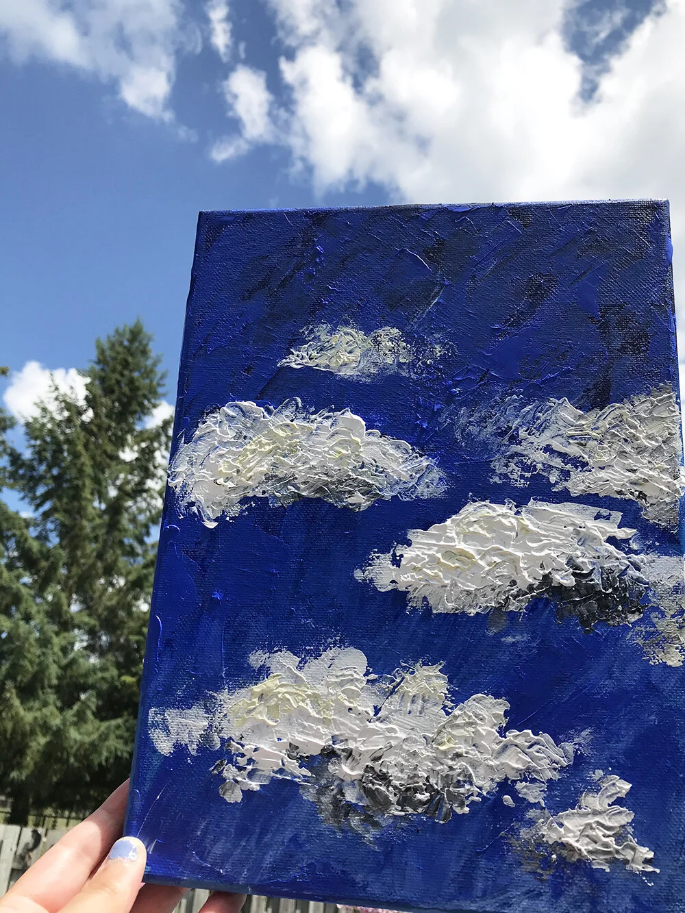palette knife paintings of clouds