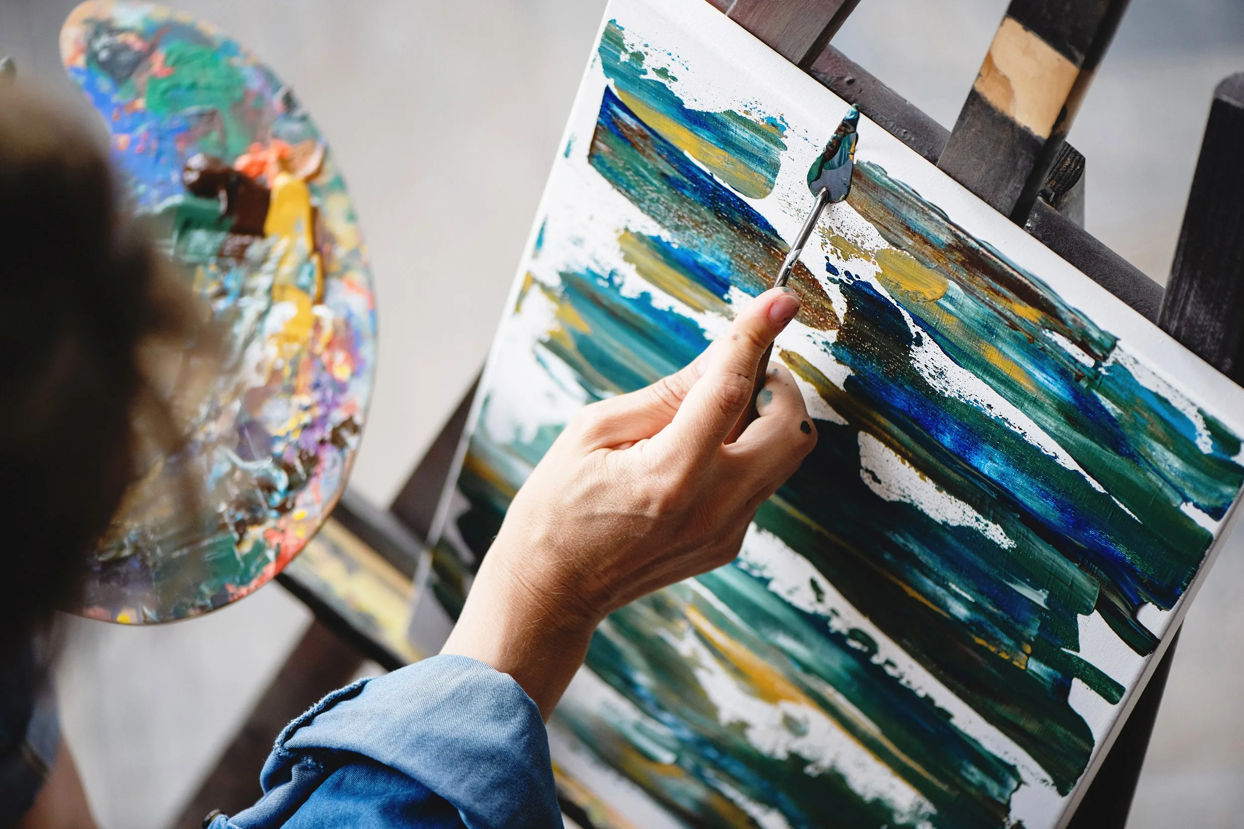 artist painting abstract
