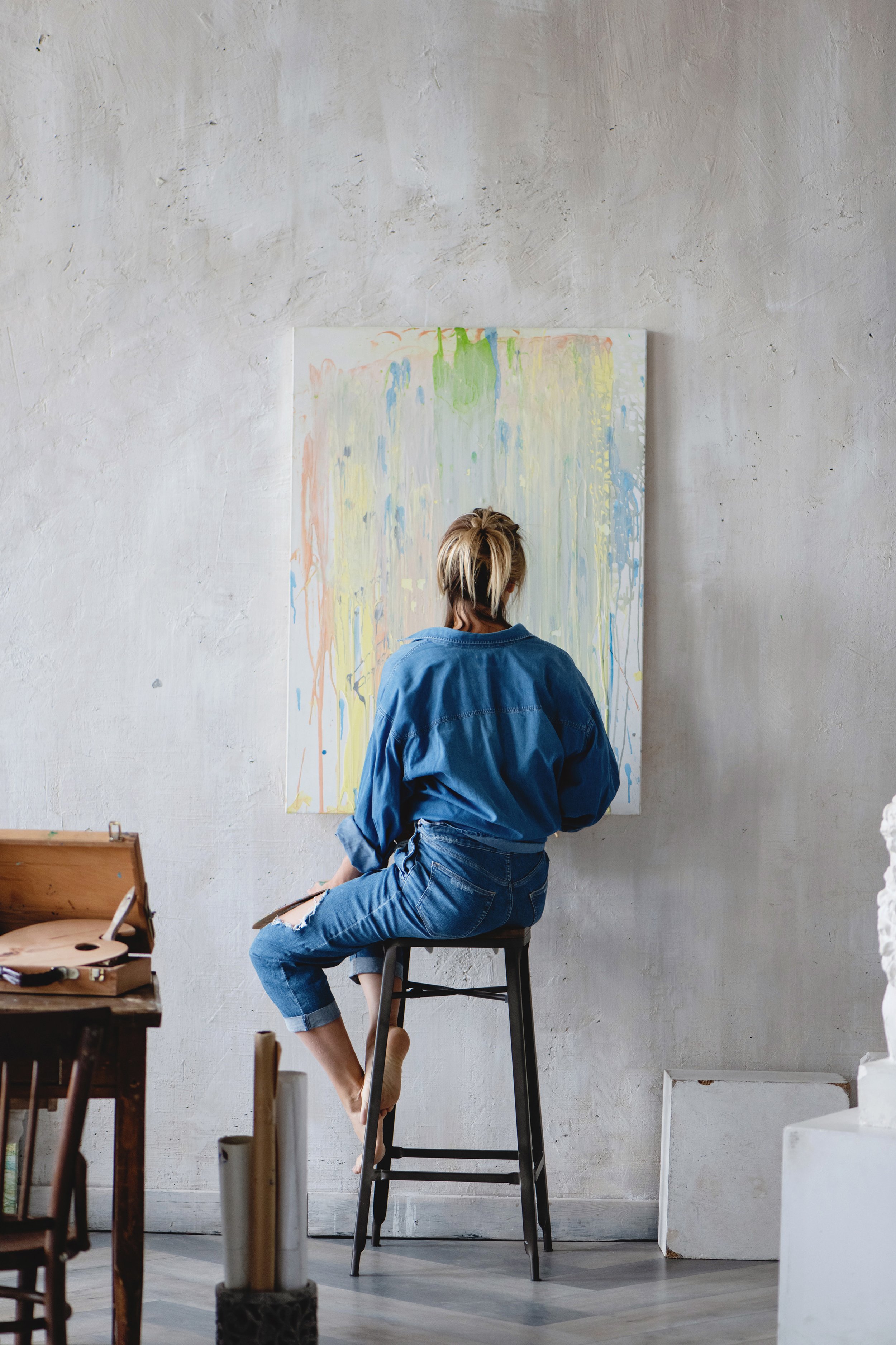 canvas painting with acrylic paint