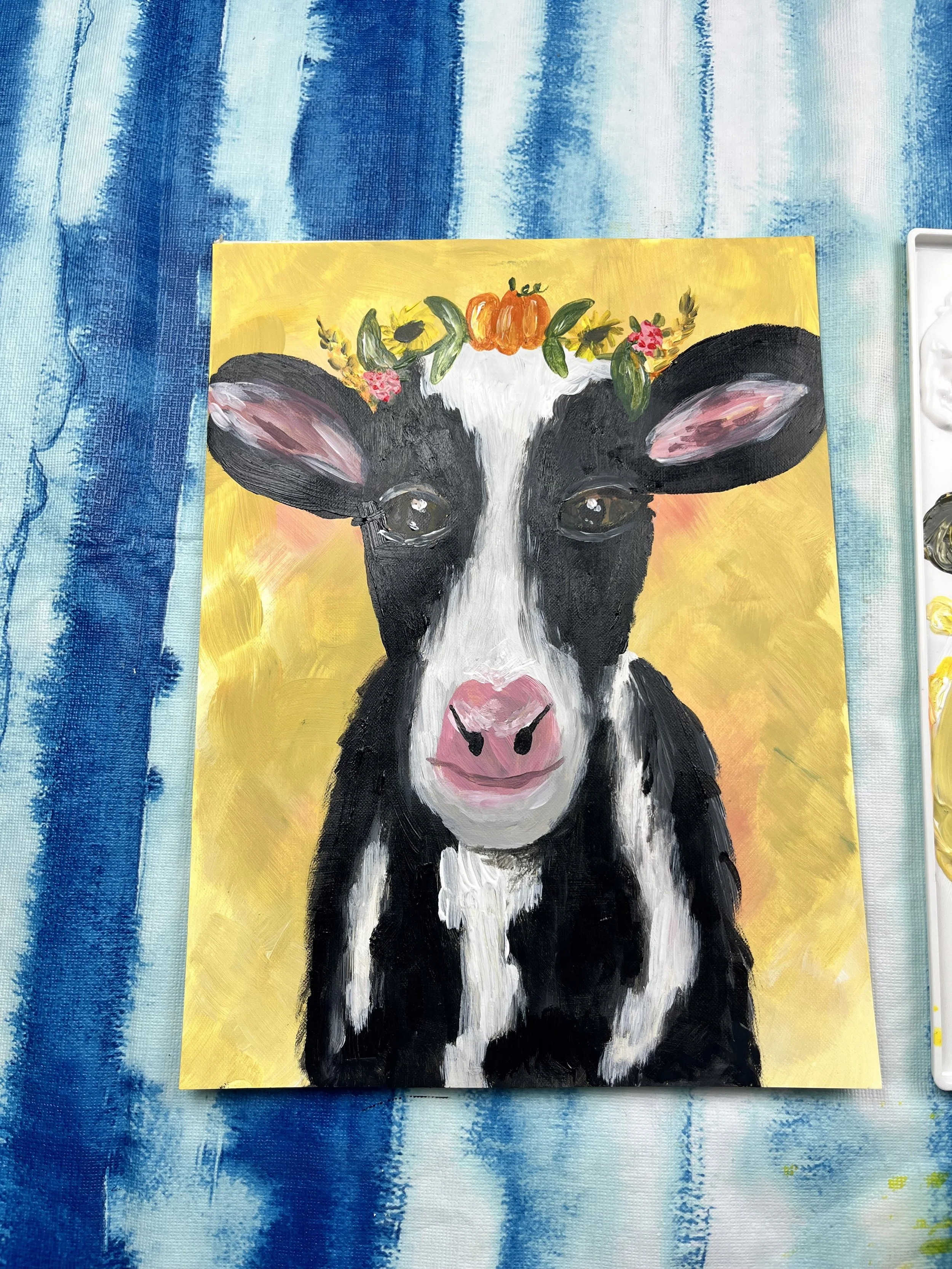 hobby art classes for adults painting of a cow in membership