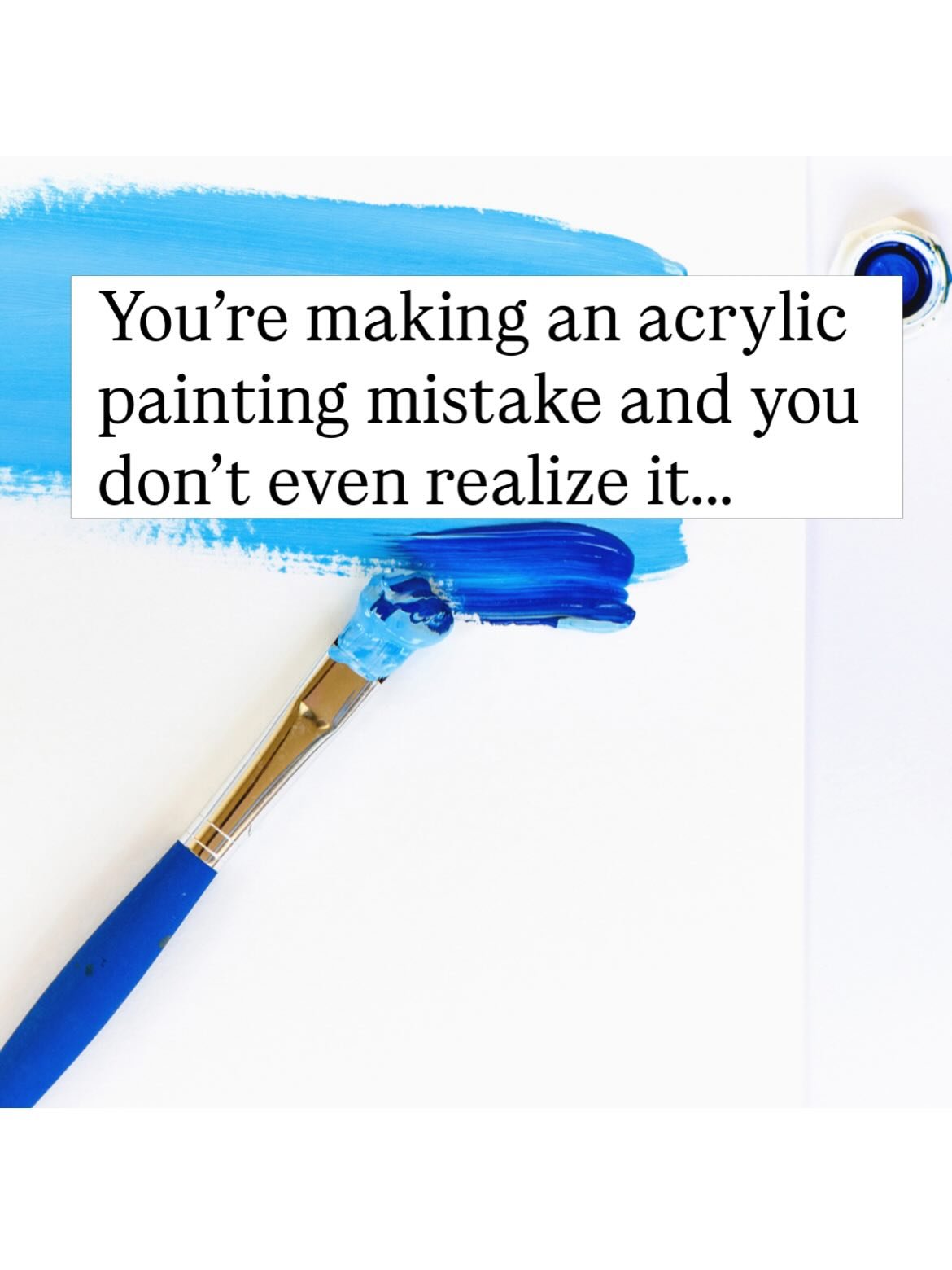 If you&rsquo;re a beginner acrylic painter then you&rsquo;ve probably made this mistake&hellip; 

If you&rsquo;re using paint straight from a tube your paintings will look flat.

In order for paintings too look more realistic and natural you need to 