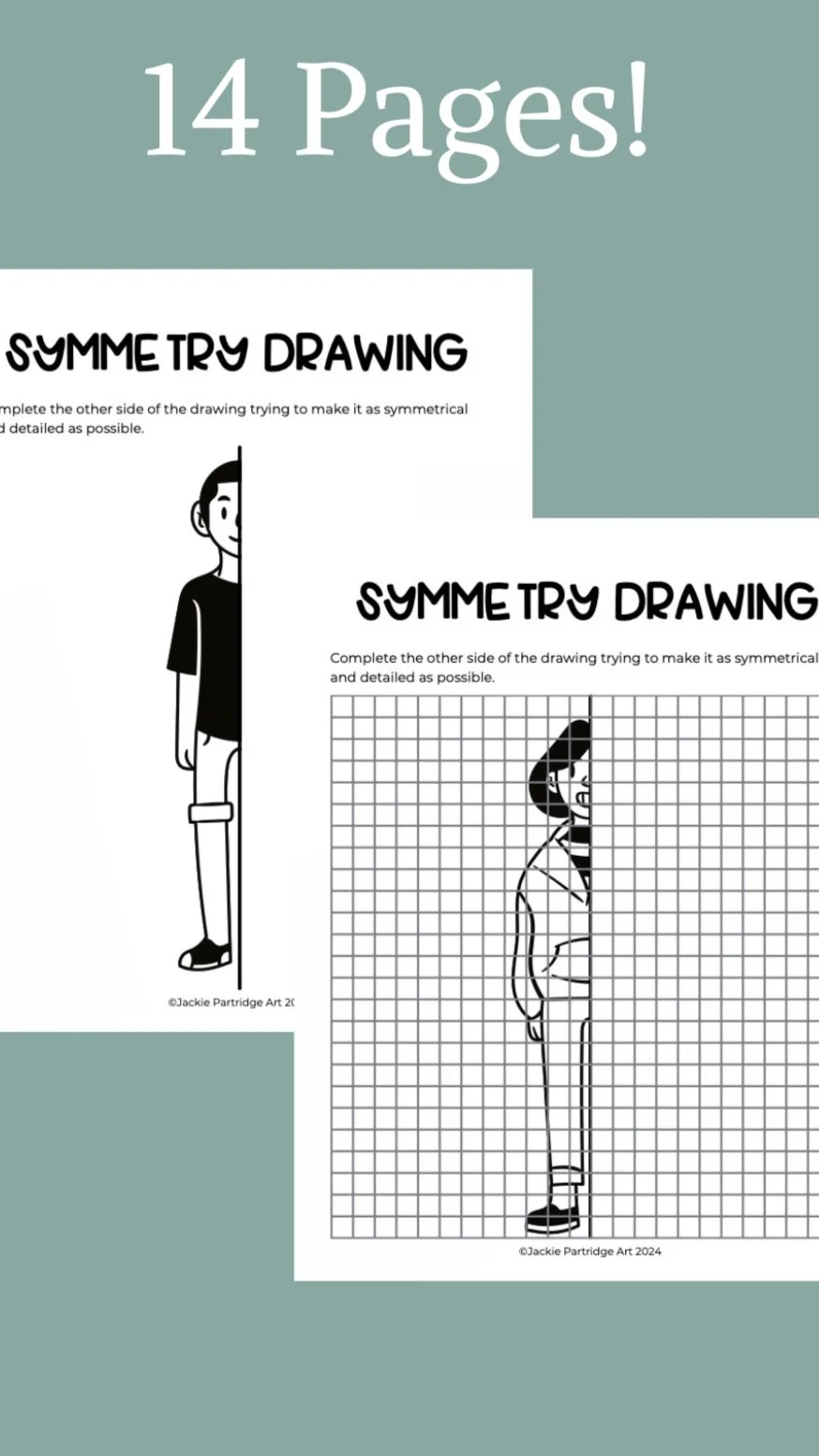 figure drawing symmetry worksheets middle school