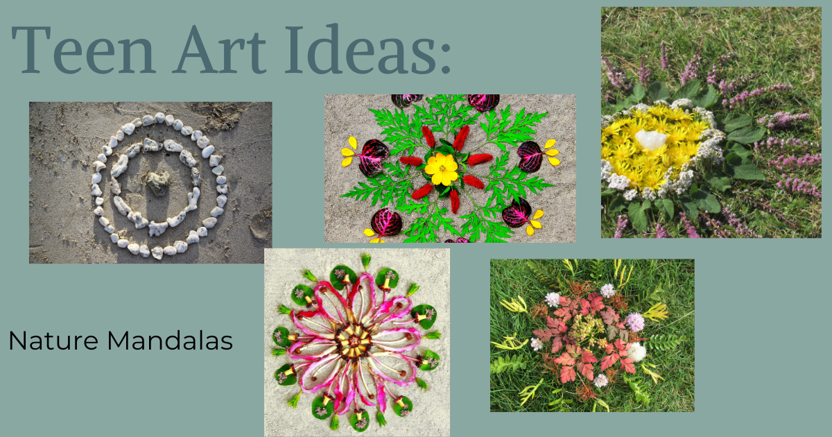 nature mandalas in outdoor learning spaces