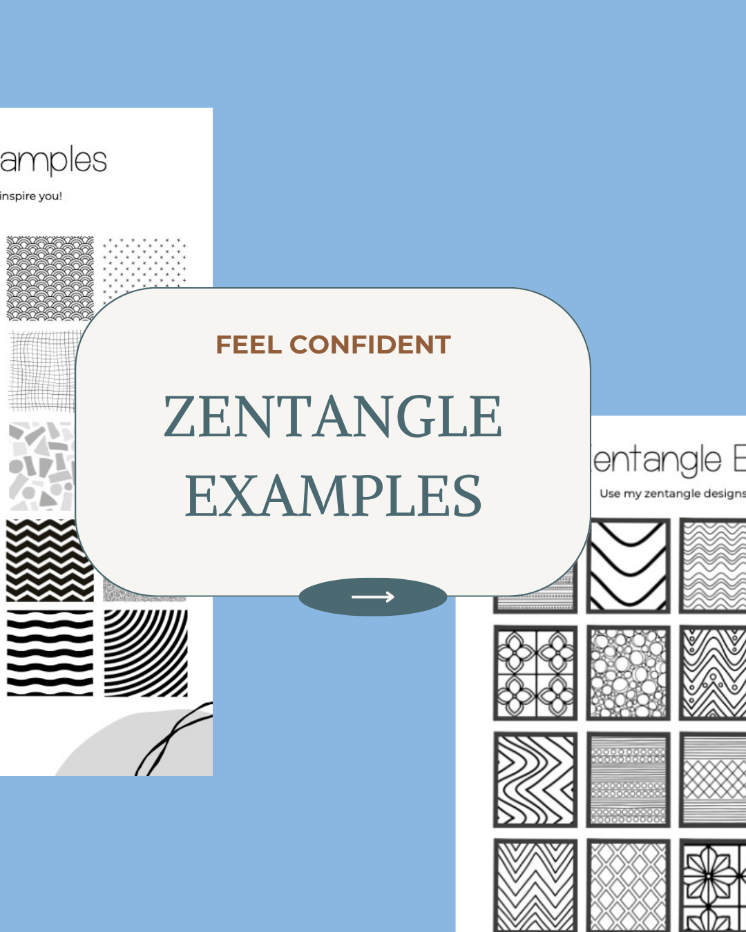 Zentangle Example Worksheets and Practice Pages