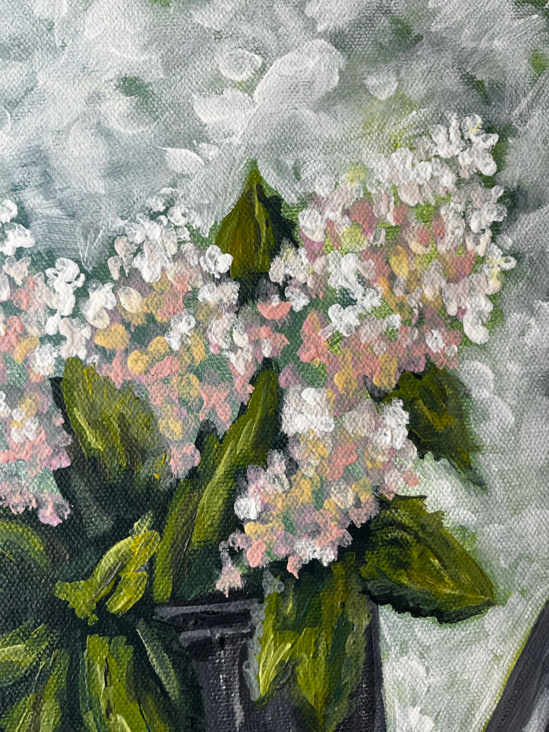 hydrangea painting close up detail