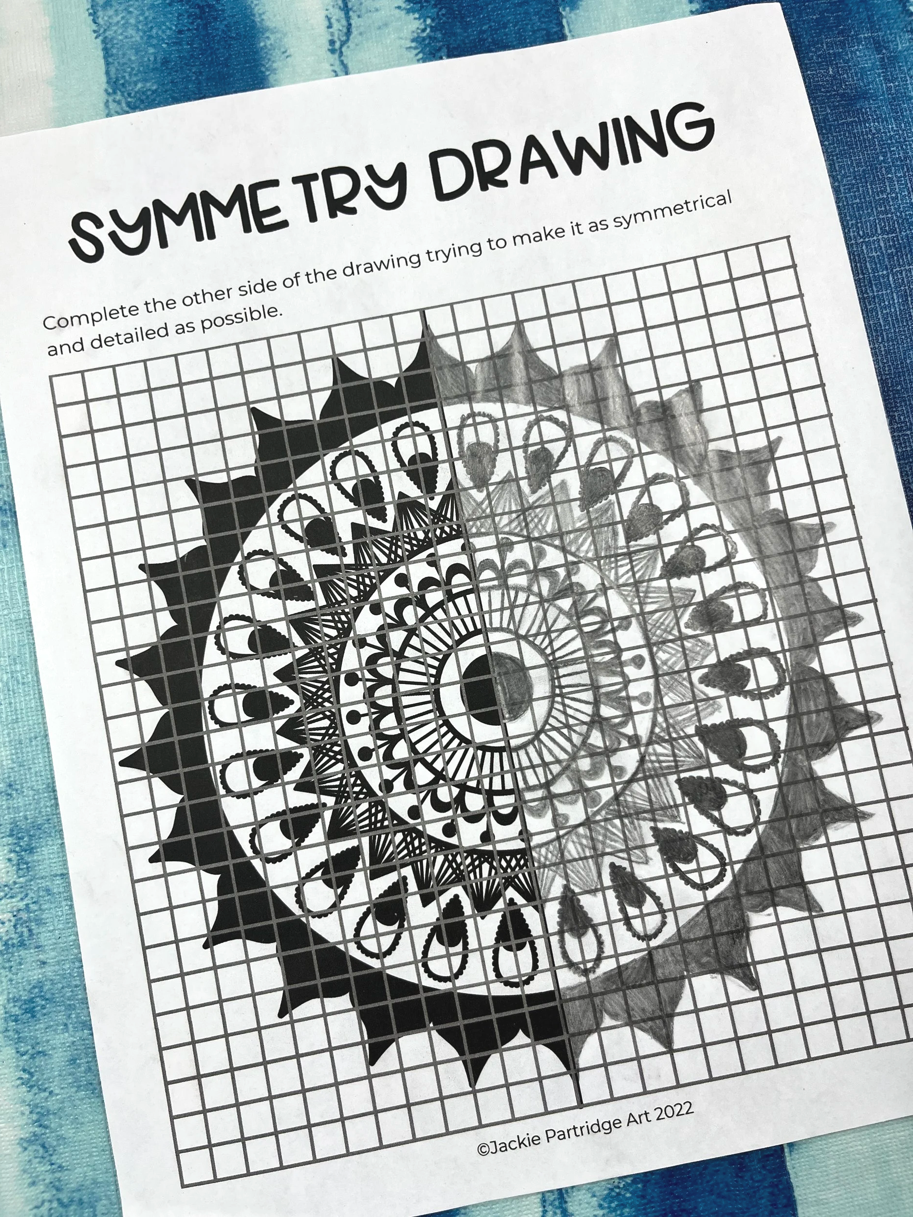 art supplies for middle schoolers symmetry drawing worksheet