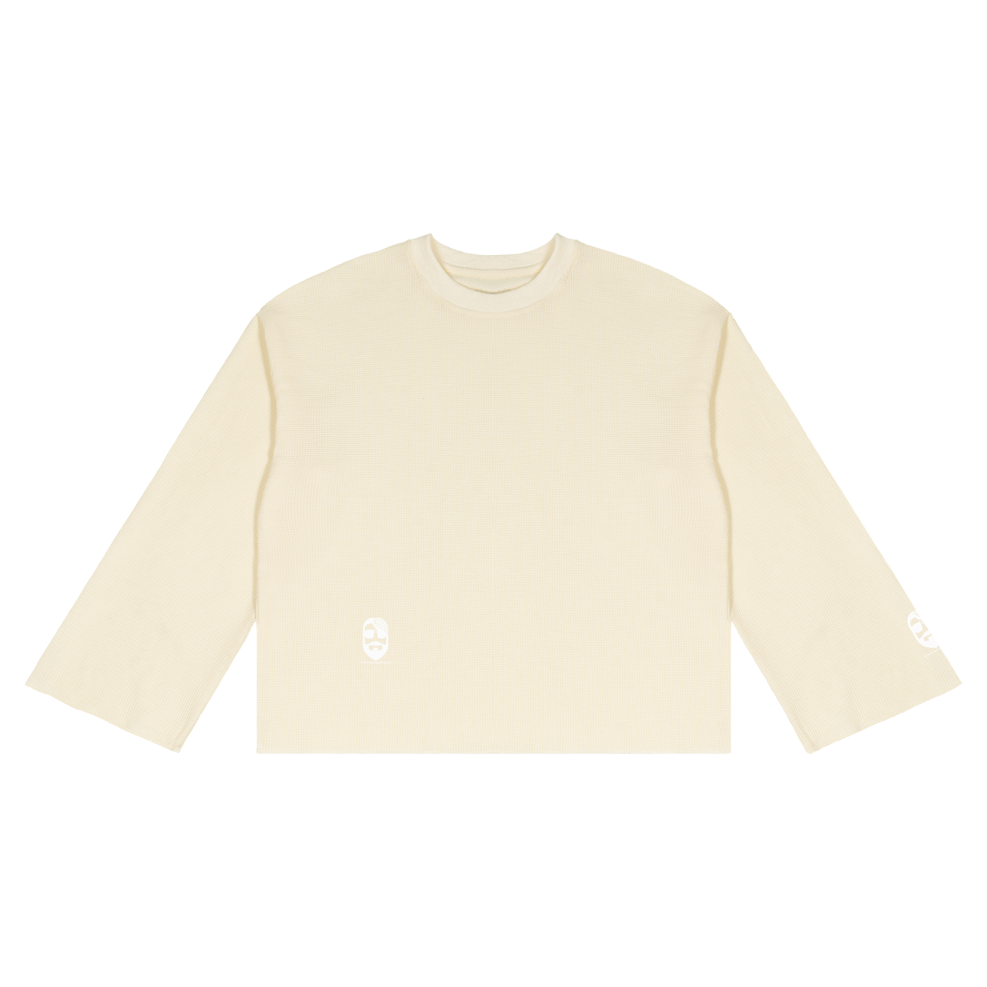 Unisex Waffle Raw Edge Longsleeve T-Shirt