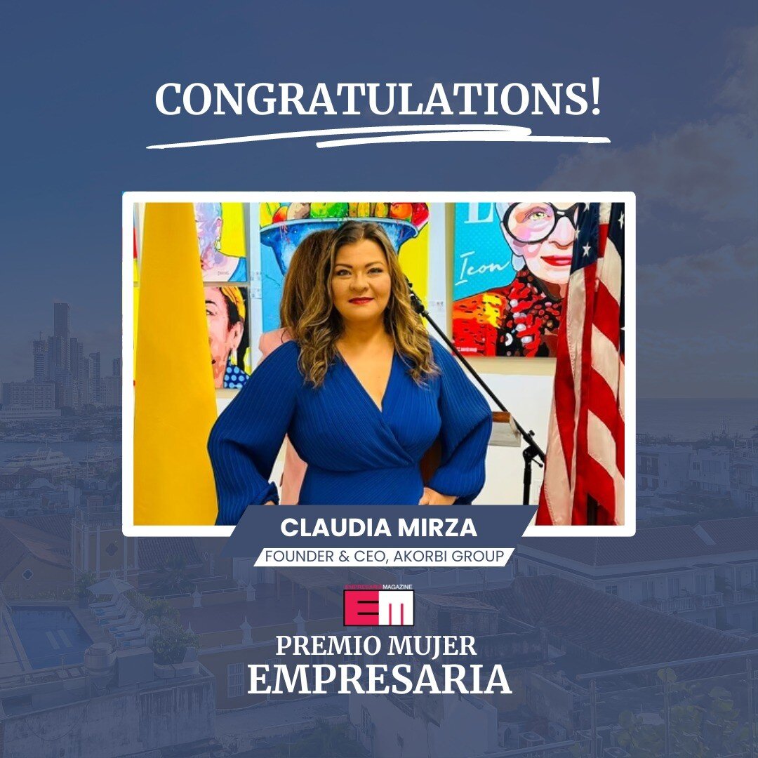 Last week, Claudia Mirza was recognized for her entrepreneurial prowess and success as a powerful Latina. @empresariamagazine_ dedicated this event at the Colombian Consulate in Miami to celebrate successful Colombian women across several different i