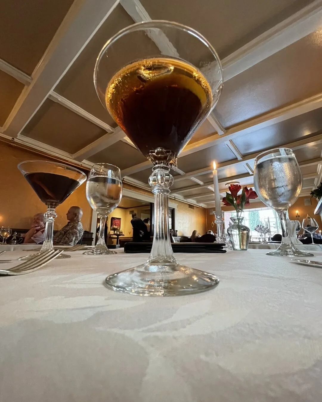 Lo Stivale cocktail bourbon, Tuaca and house made nocino, Excelsior Inn Ristorante #oregon #eugene #dinner