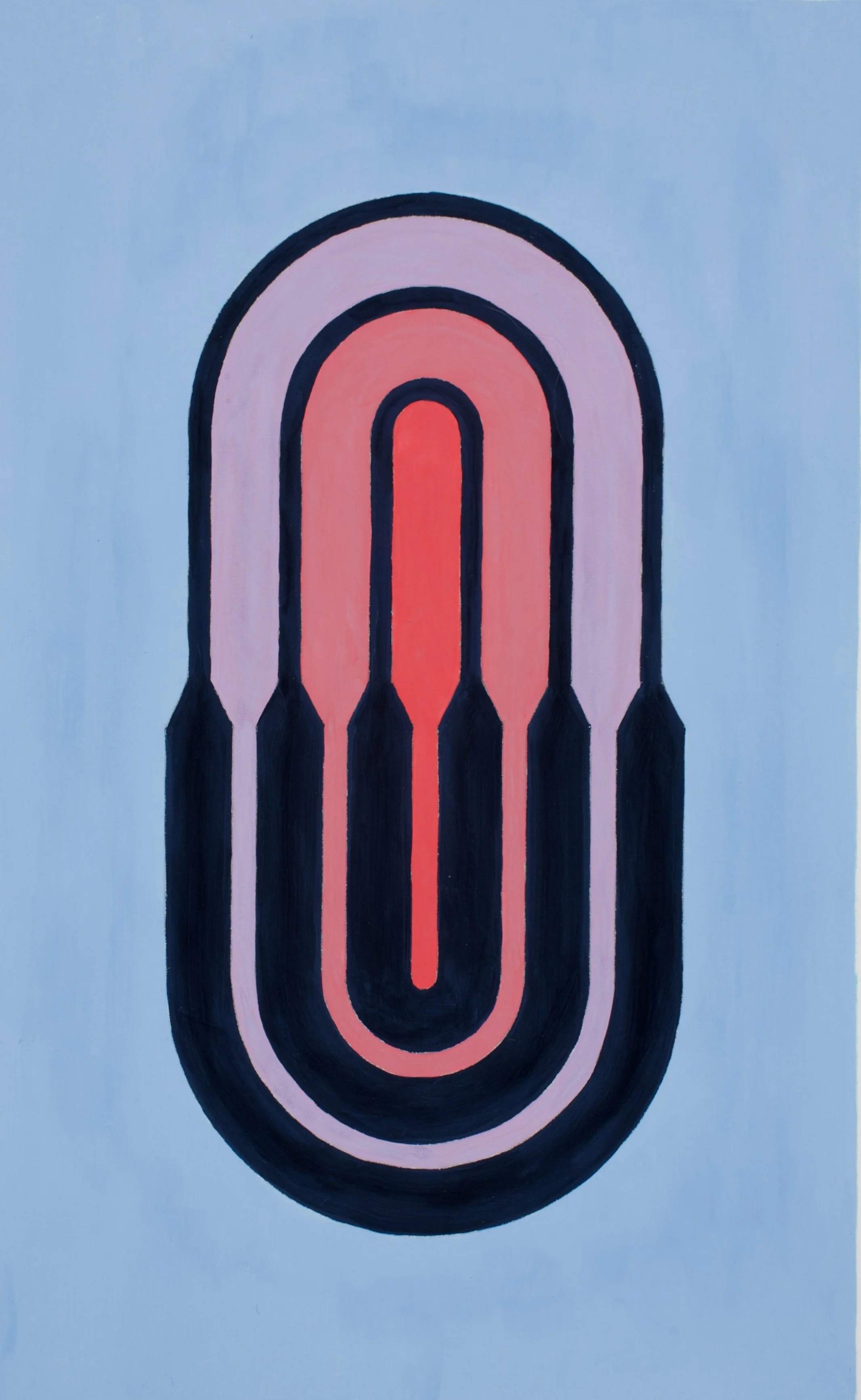 Emanating Field. 2024. gouache on paper. 5 x 8