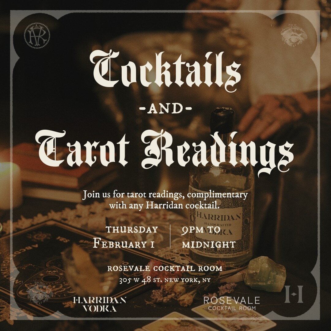 This Thursday, join us for tarot readings and specialty cocktails at @rosevalenyc in the @civilianhotel from 9pm-midnight✨️⁠
⁠
Readings by @mussbata