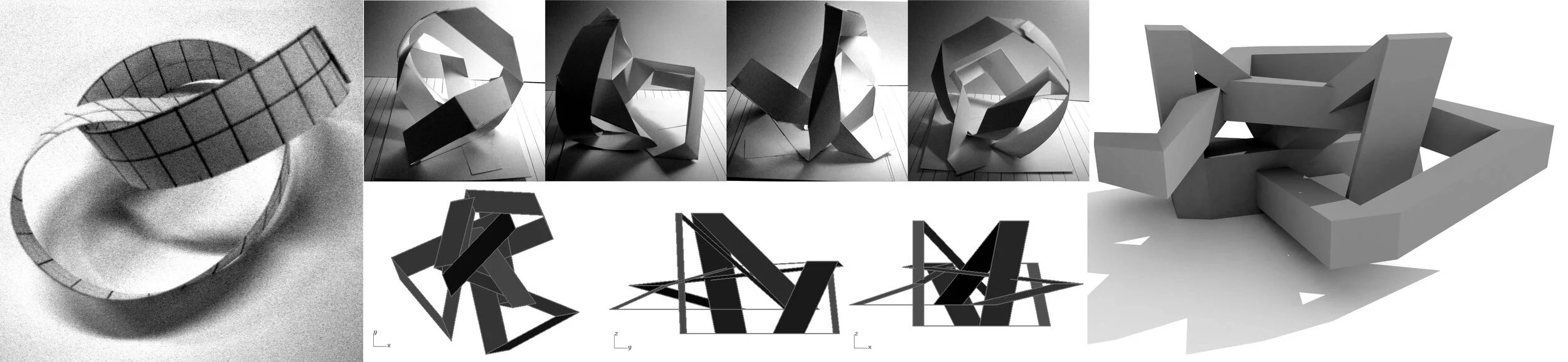 Development of the knot from translating loops into folds.