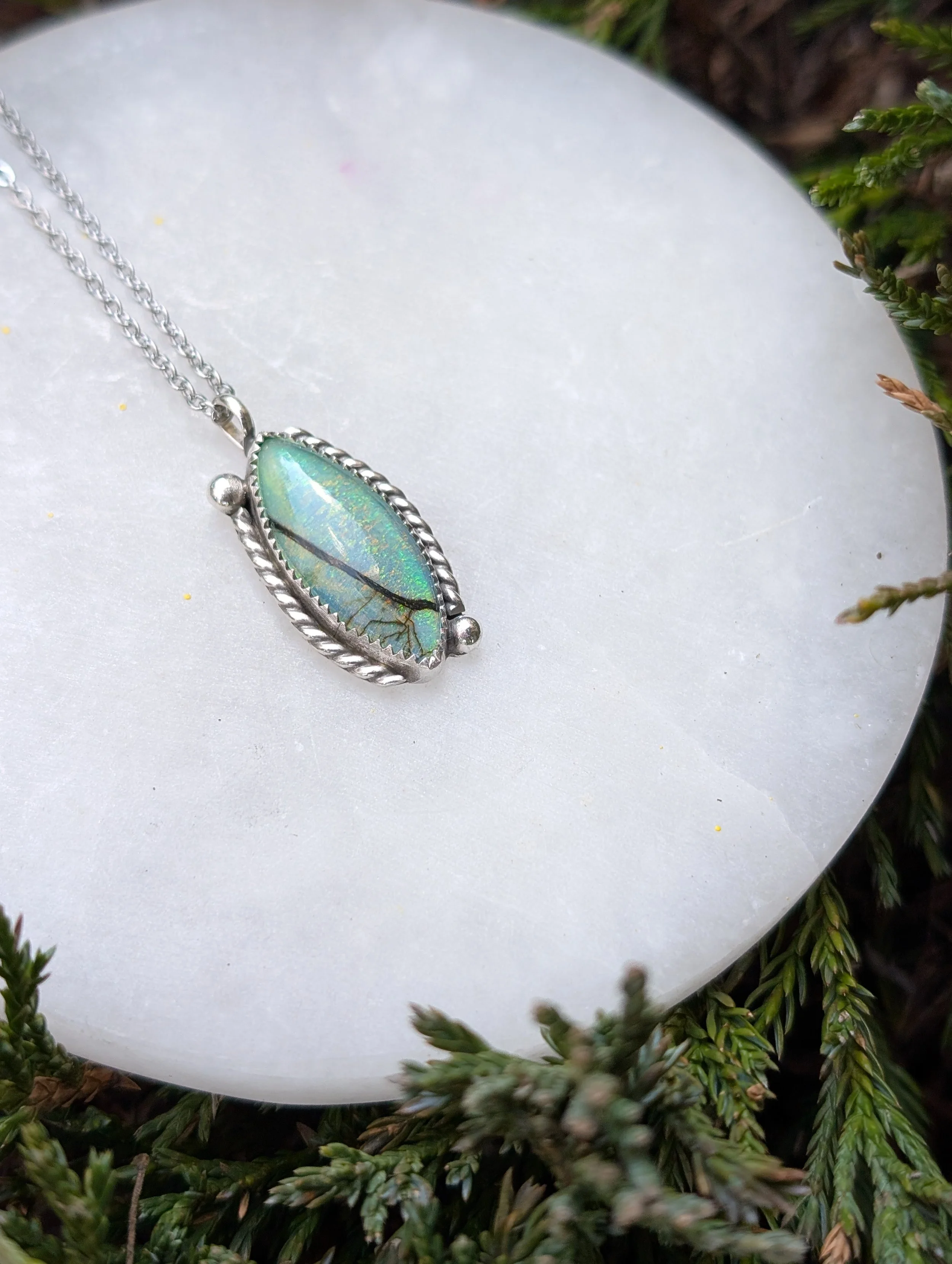 Sterling Opal Necklace