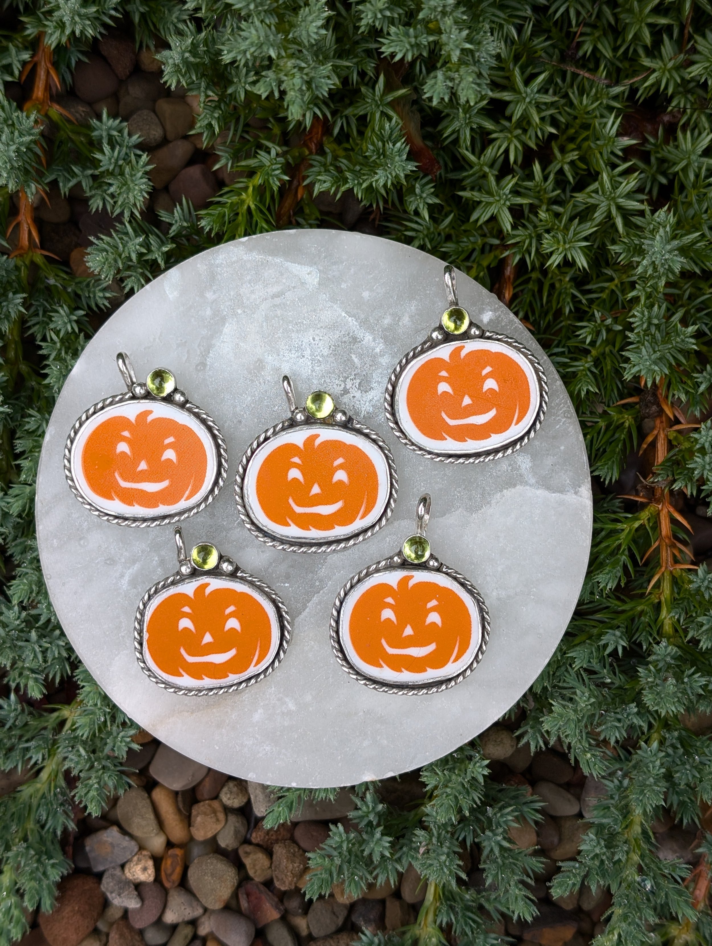 Pumpkin Corelle Necklace OR Ring!