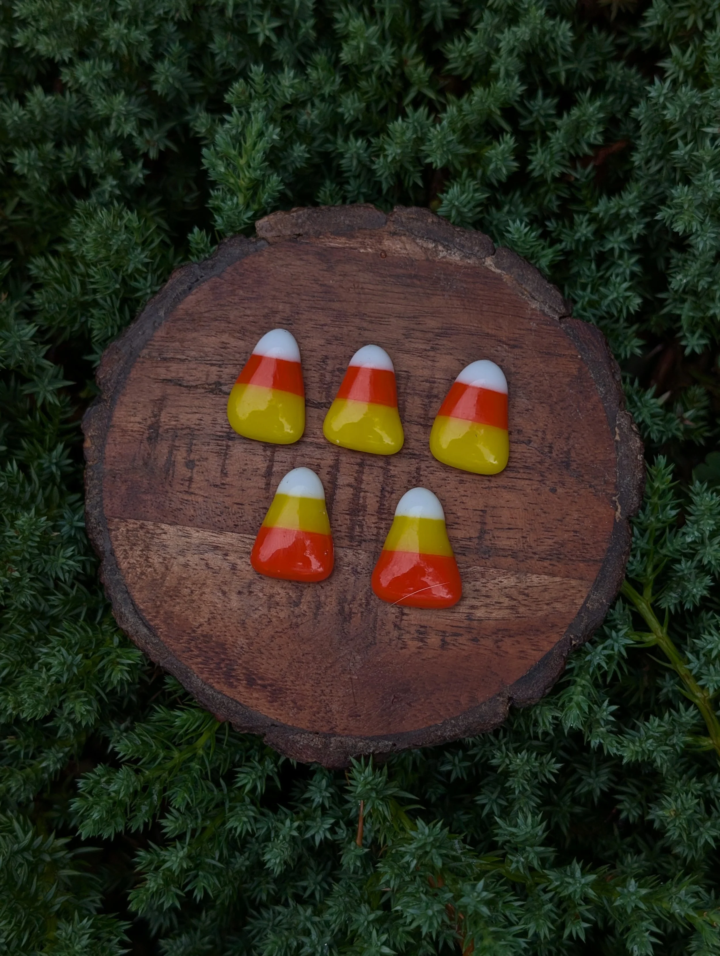 Glass Candy Corn Necklaces OR Rings