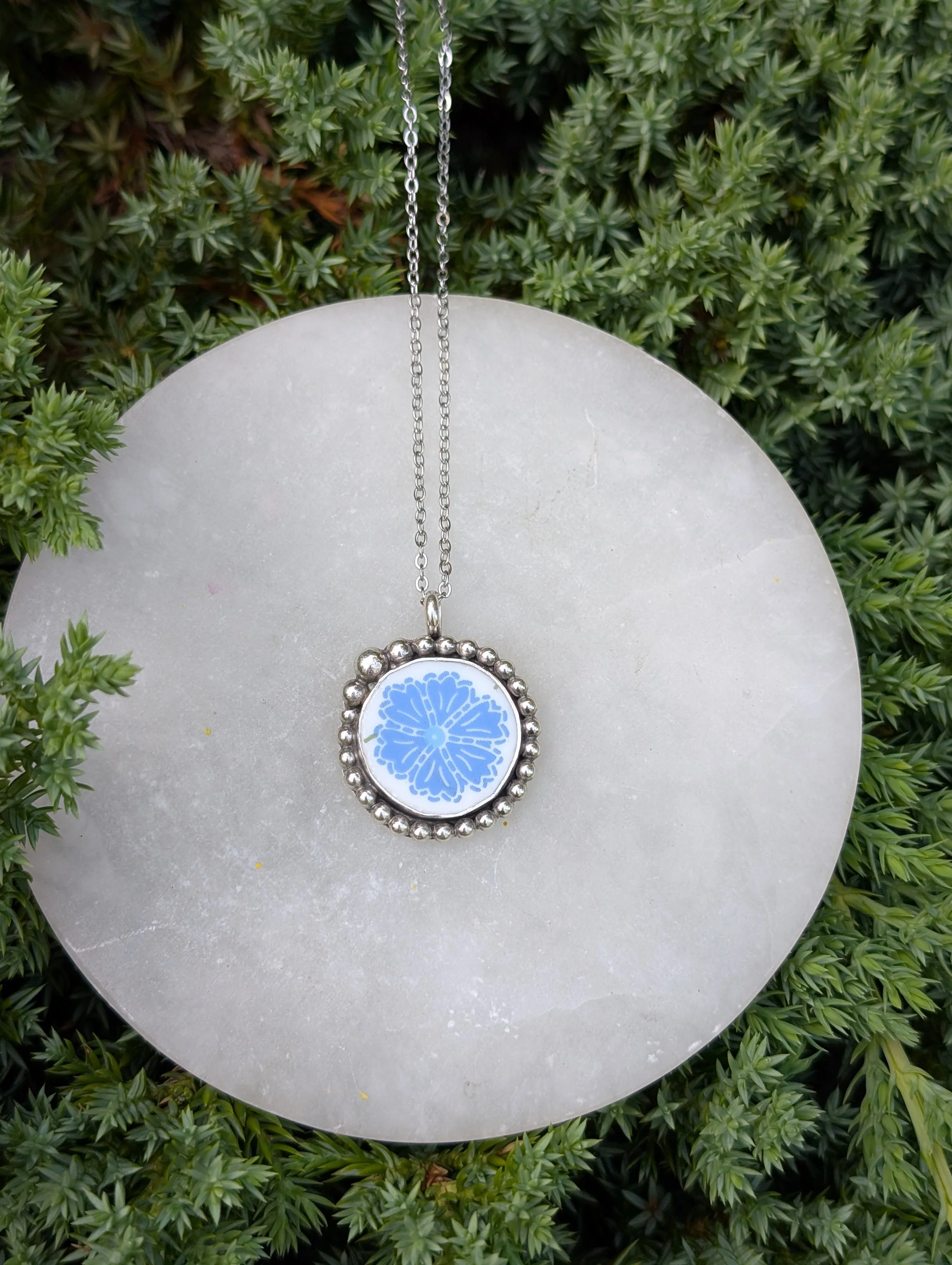 Simply Spring Corelle Necklace (Blue Flower)