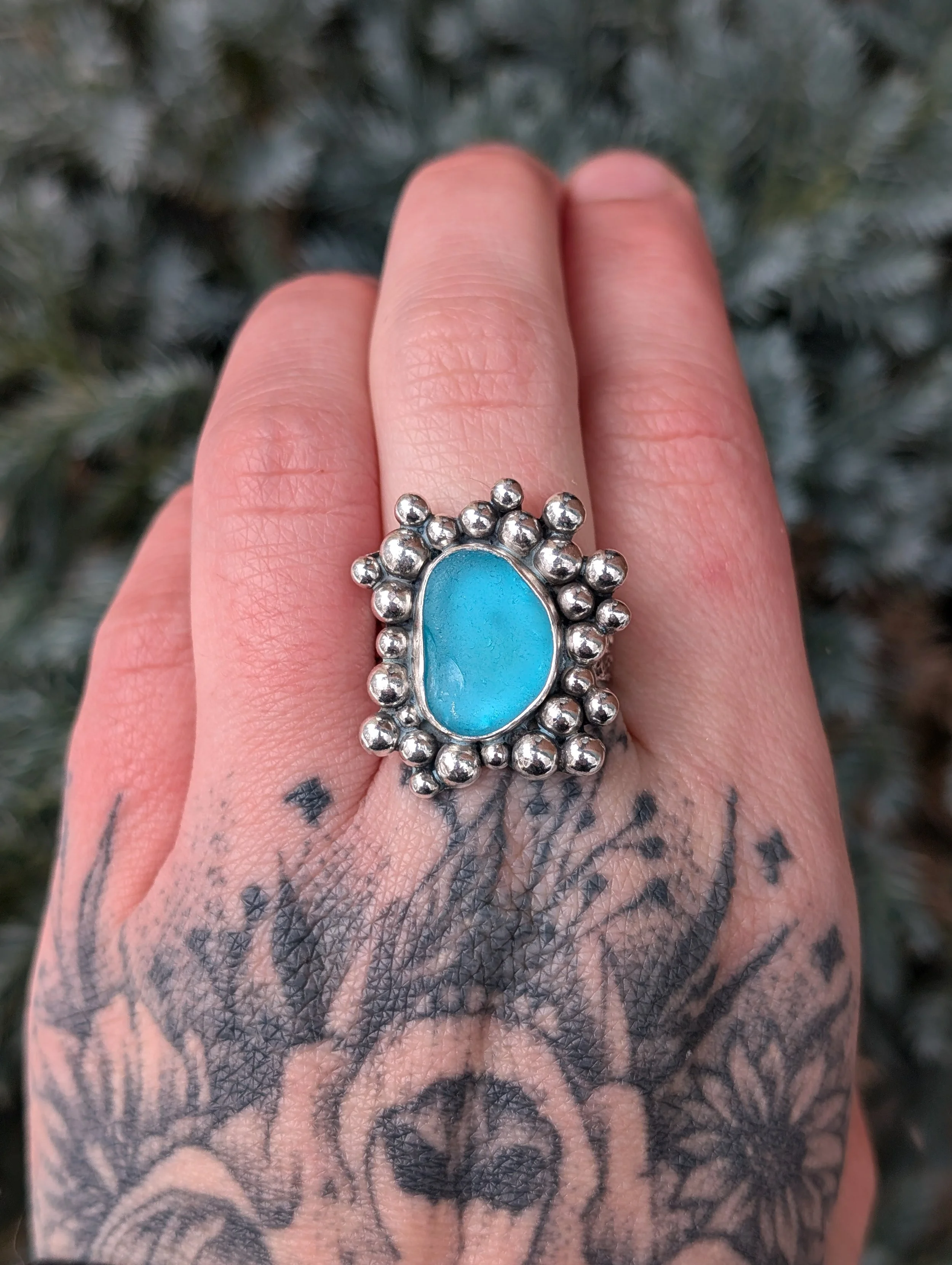 Blue Tidepool Ring (Size 9.5)