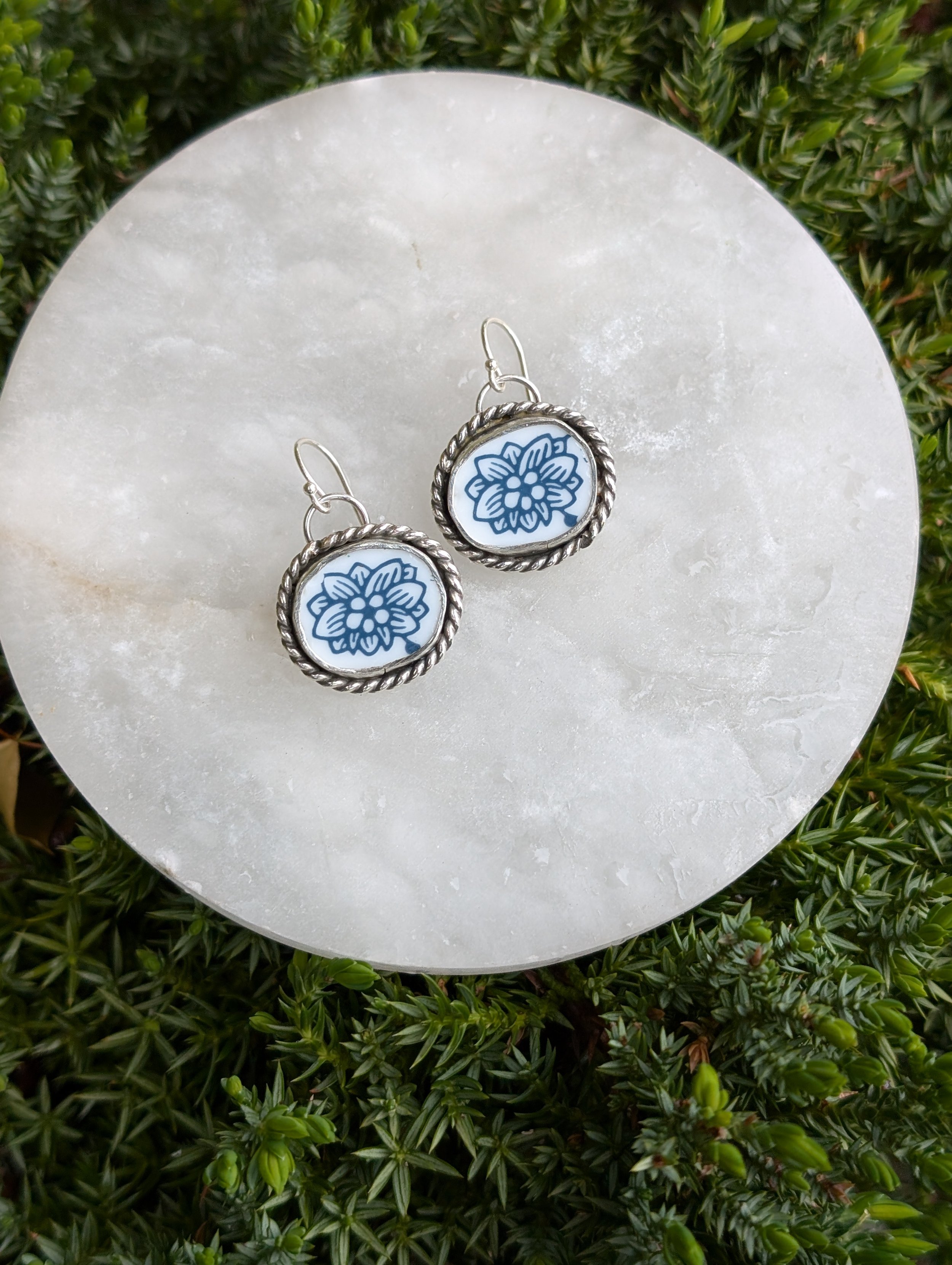 Old Town Blue Corelle Dangles
