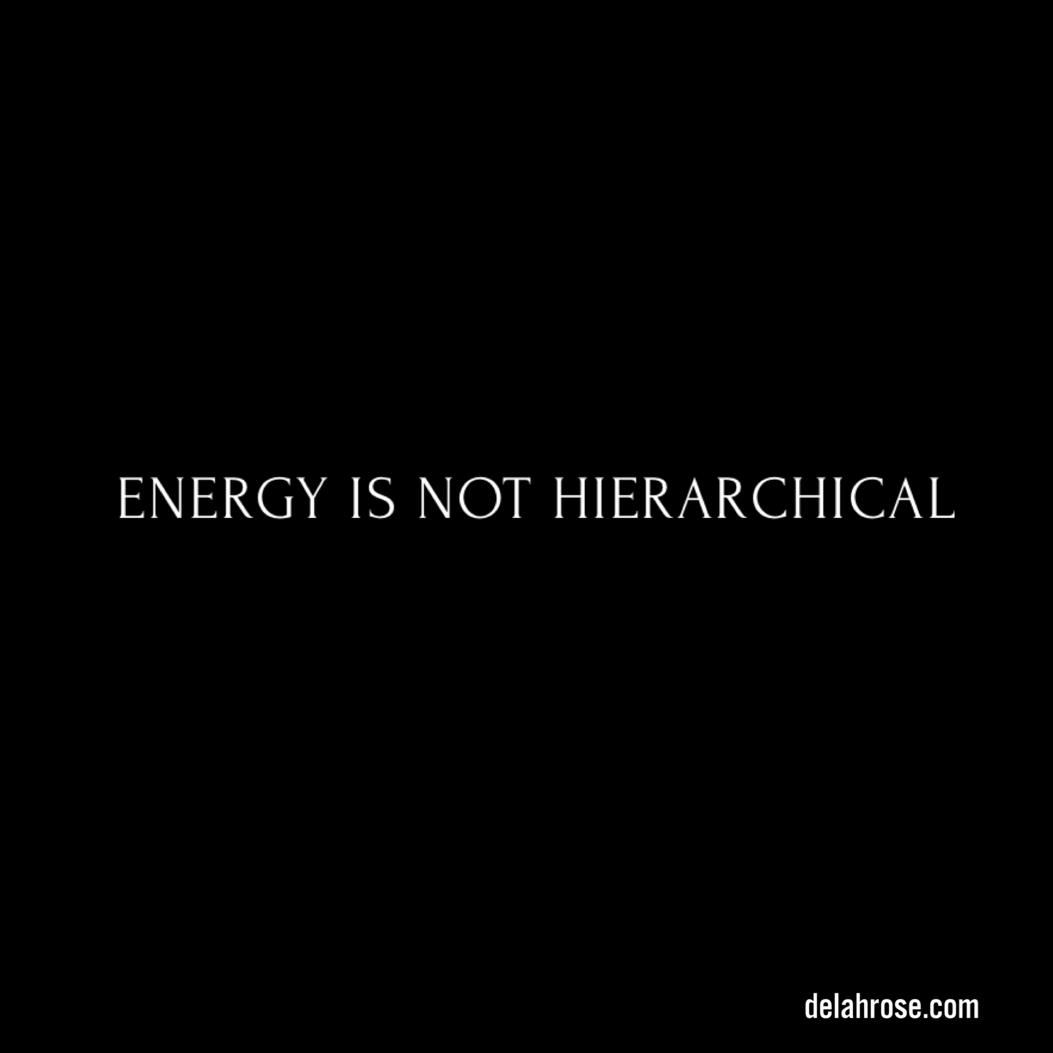 Energy Is Not Hierarchical