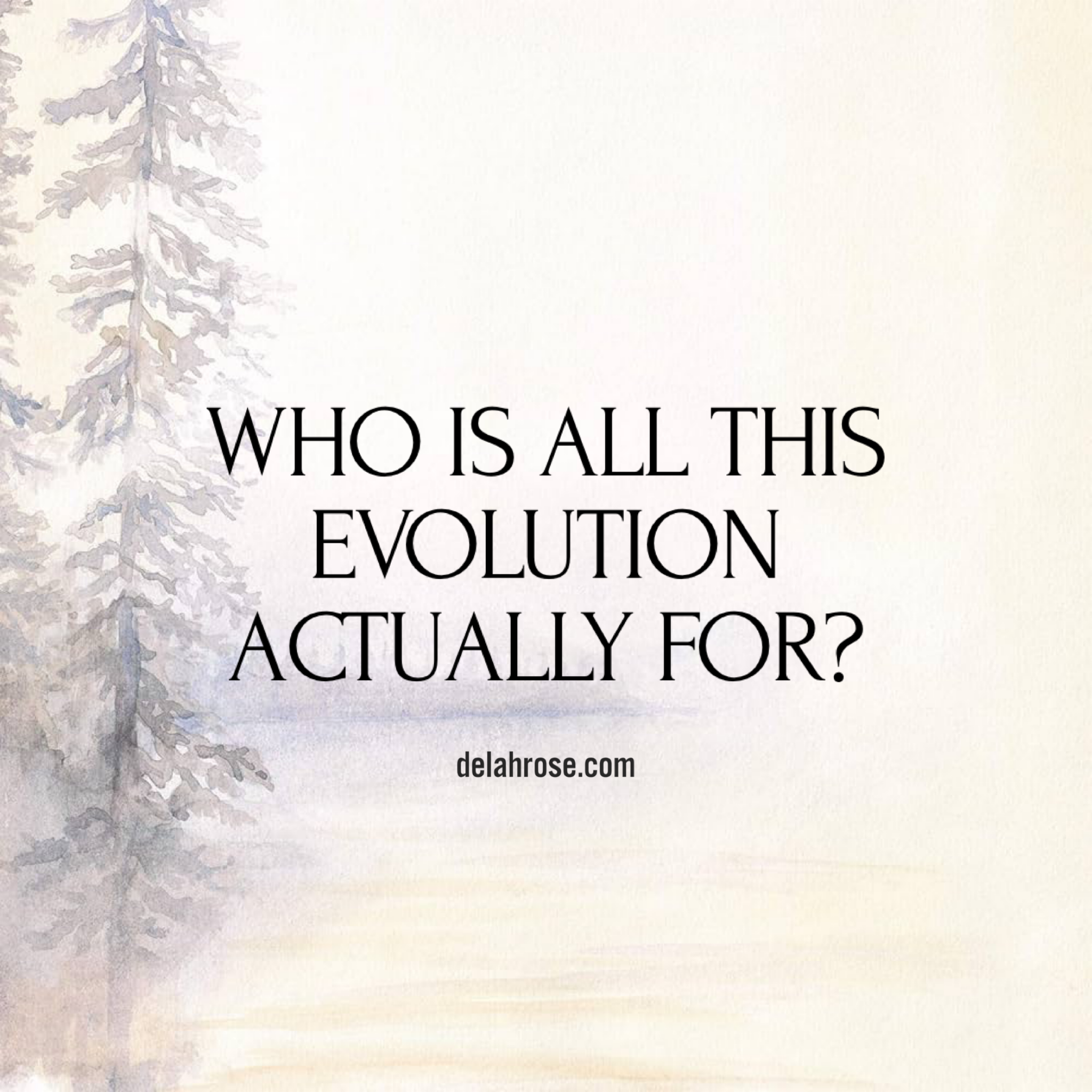 Who Is All This Evolution Actually For?